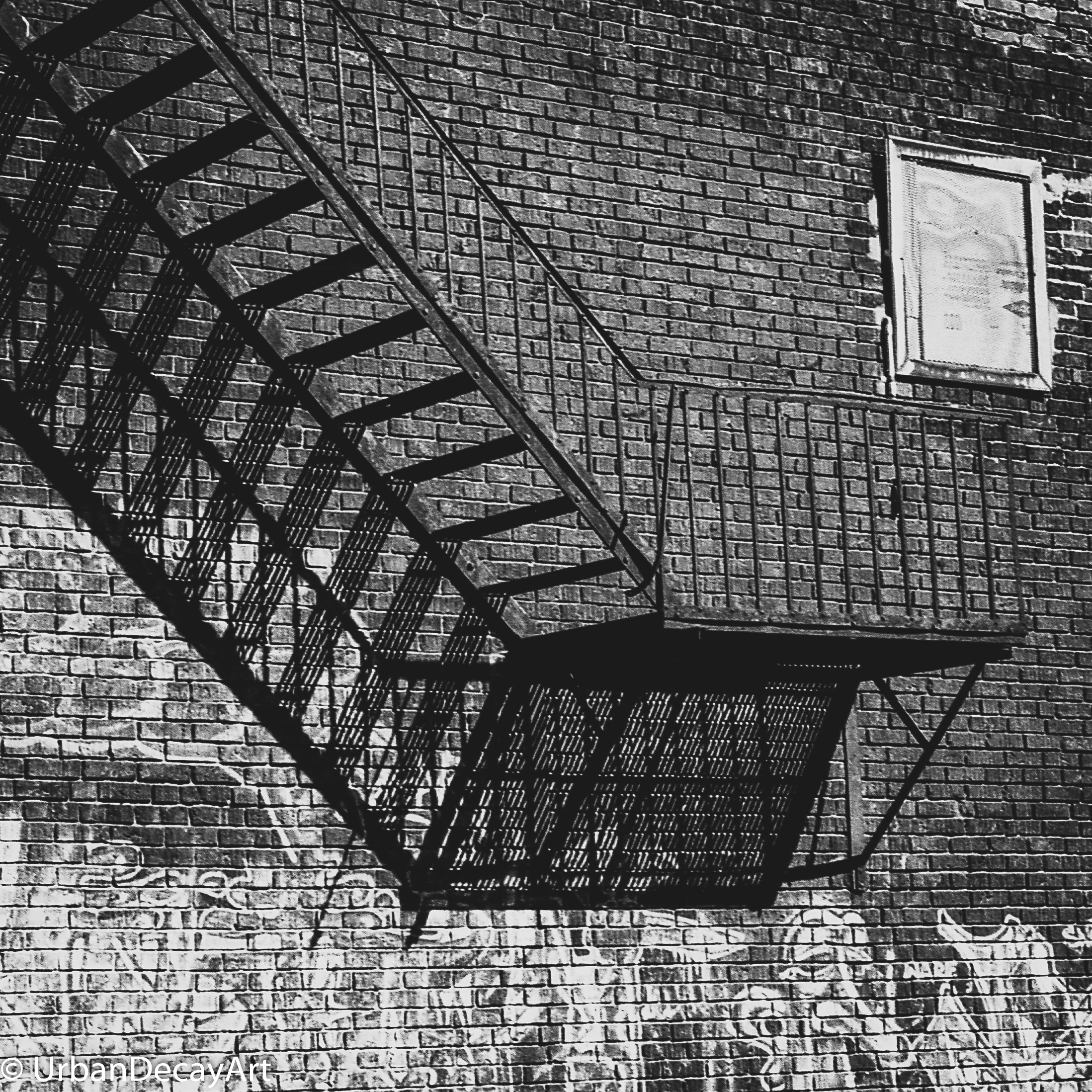 Stairs Porta 400 35 mm converted to Black and white