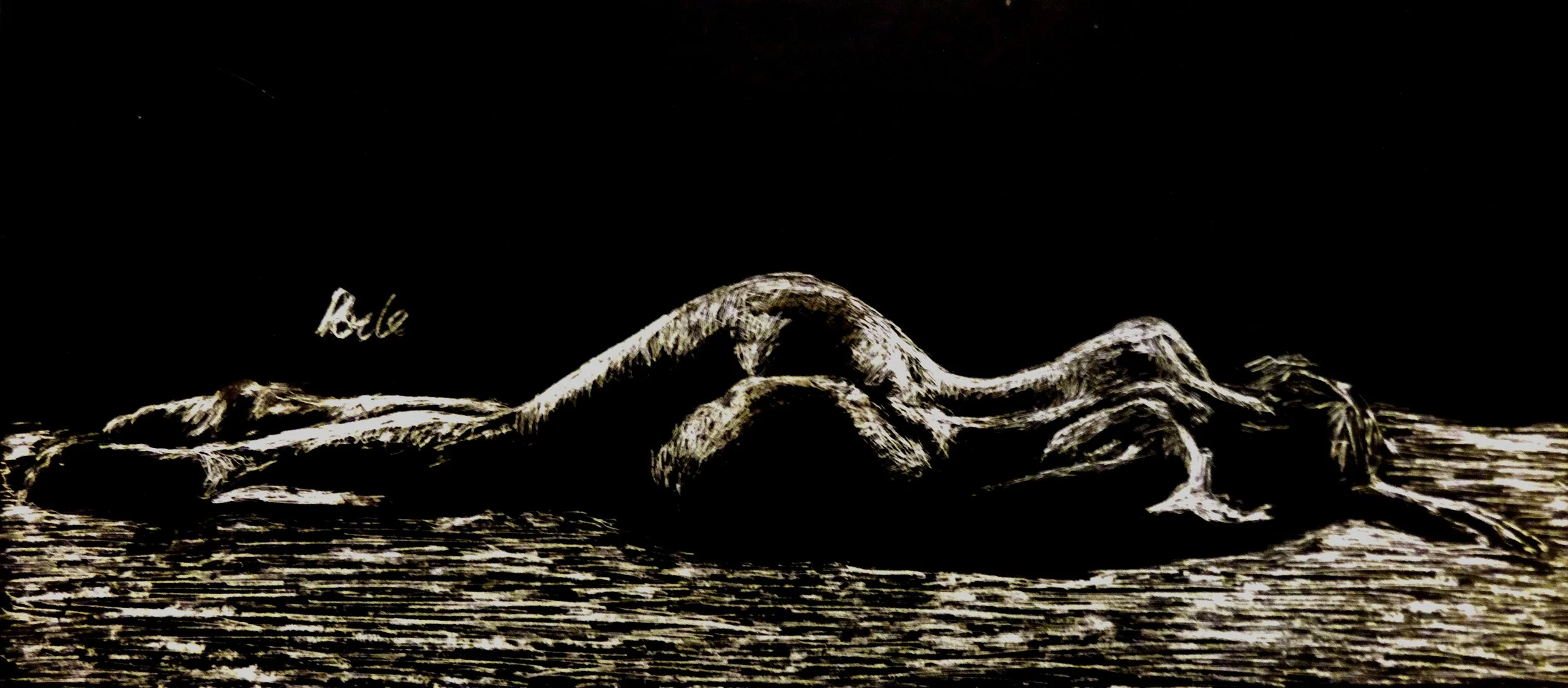 Scratchboard nude
