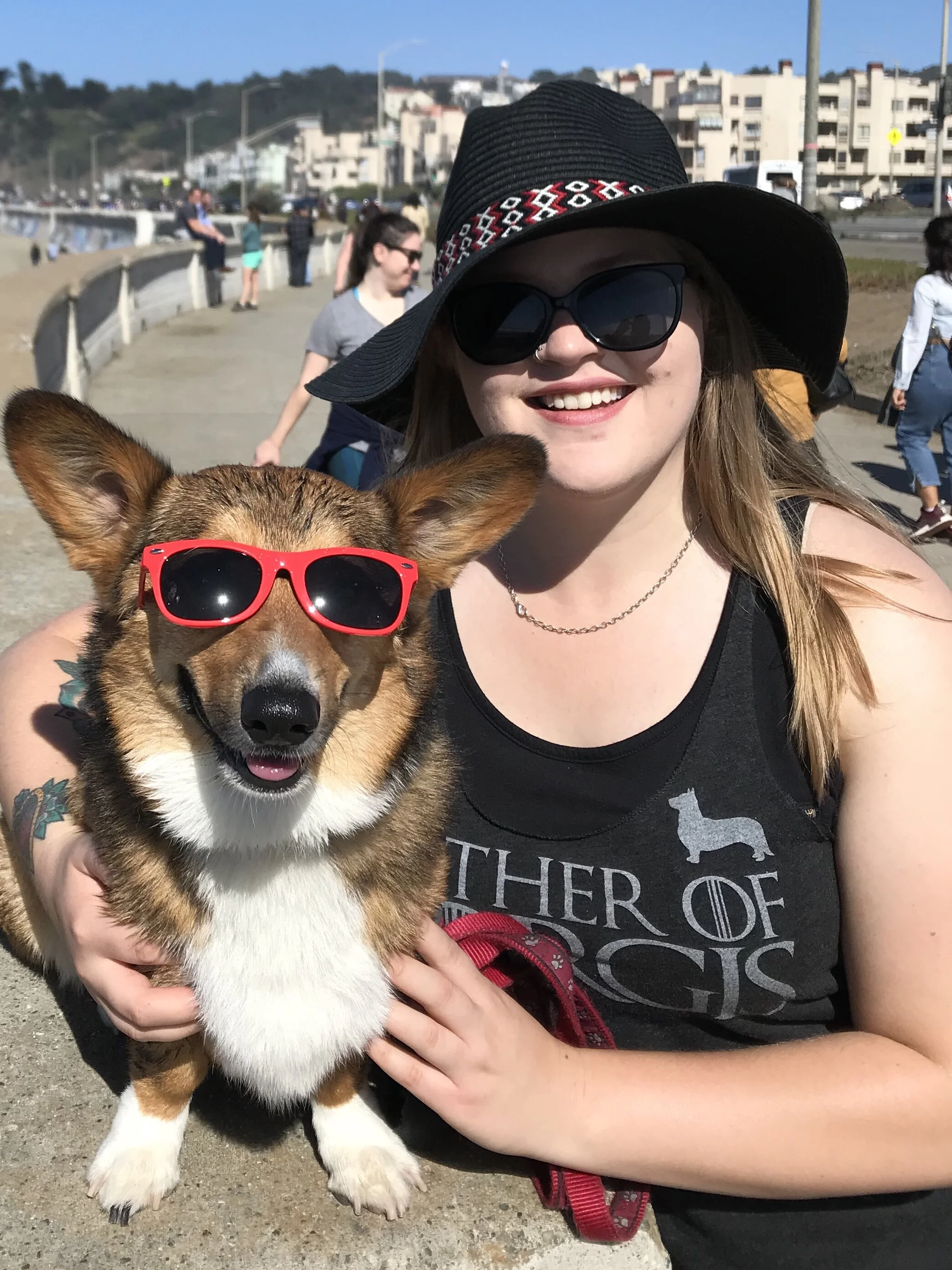 This is me and the love of my life, Benny, at Norcal Corgi Con in San Francisco.