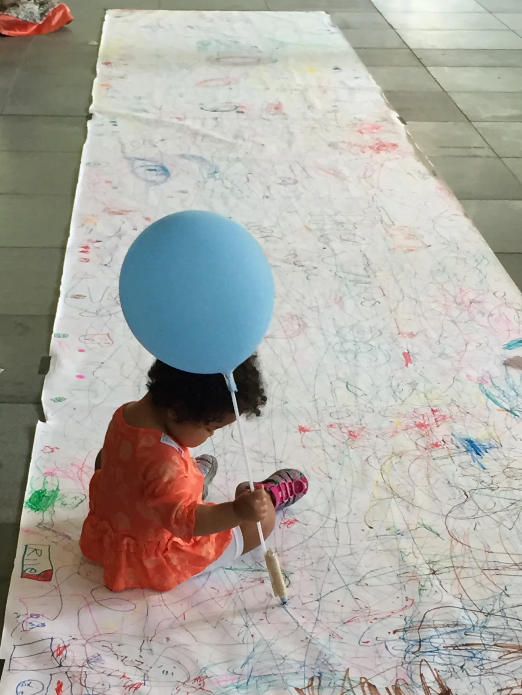 Second Sunday Family Float Marks activity