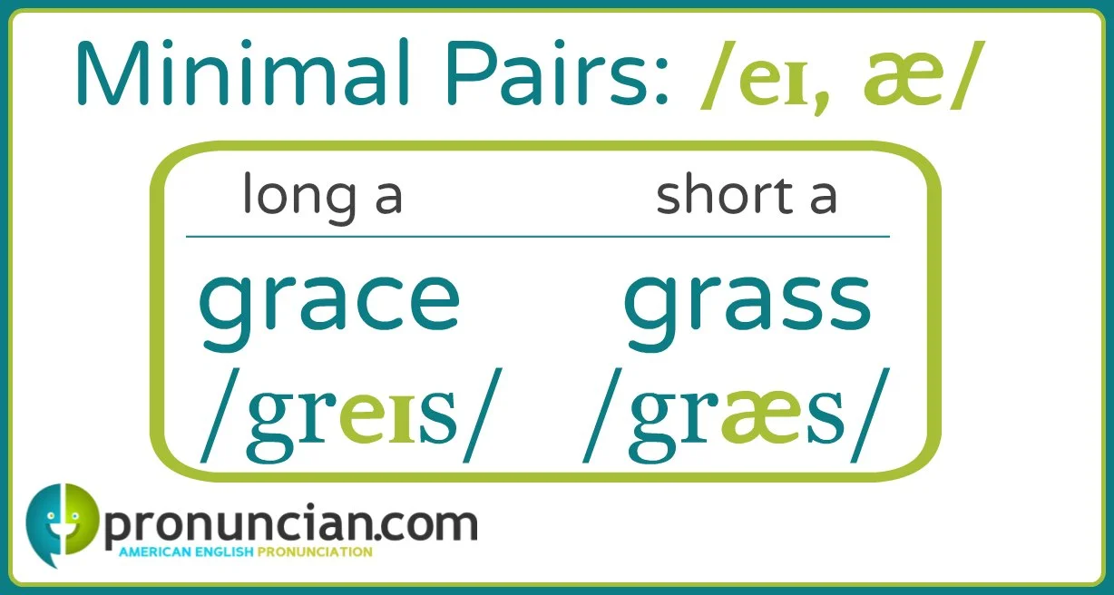 Long a/short a minimal pairs: grace/grass