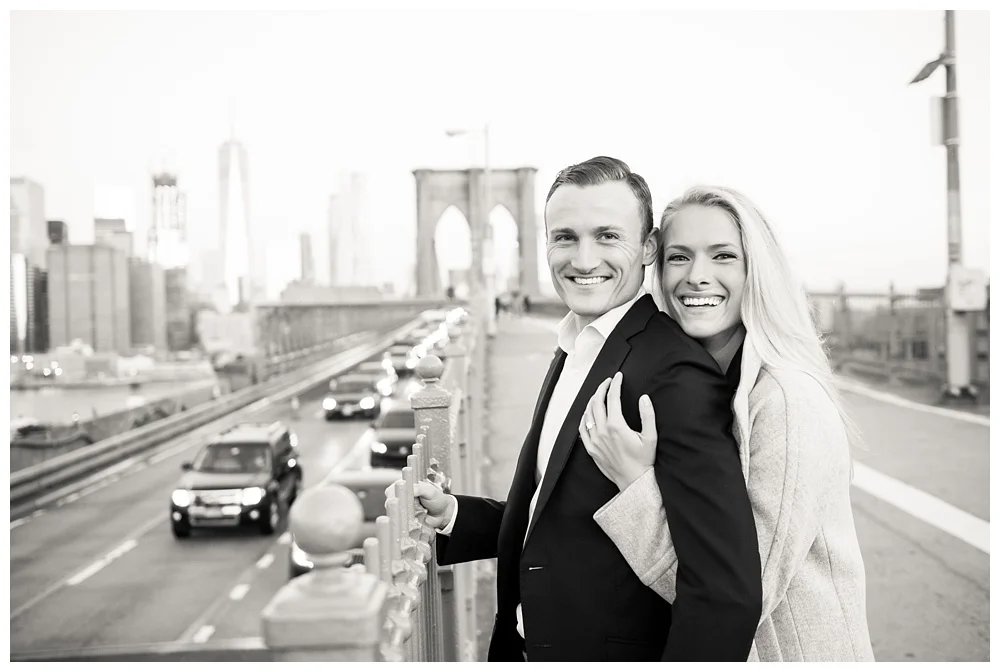 New York Engagement | Brooklyn Bridge, NY, NY | Real weddings, engagements and inspiration for the modern NY Bride | www.redoakweddings.com