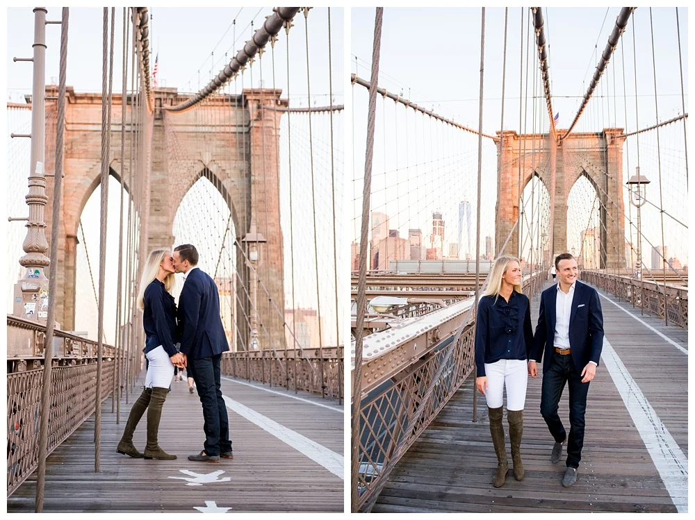 New York Engagement | Brooklyn Bridge, NY, NY | Real weddings, engagements and inspiration for the modern NY Bride | www.redoakweddings.com