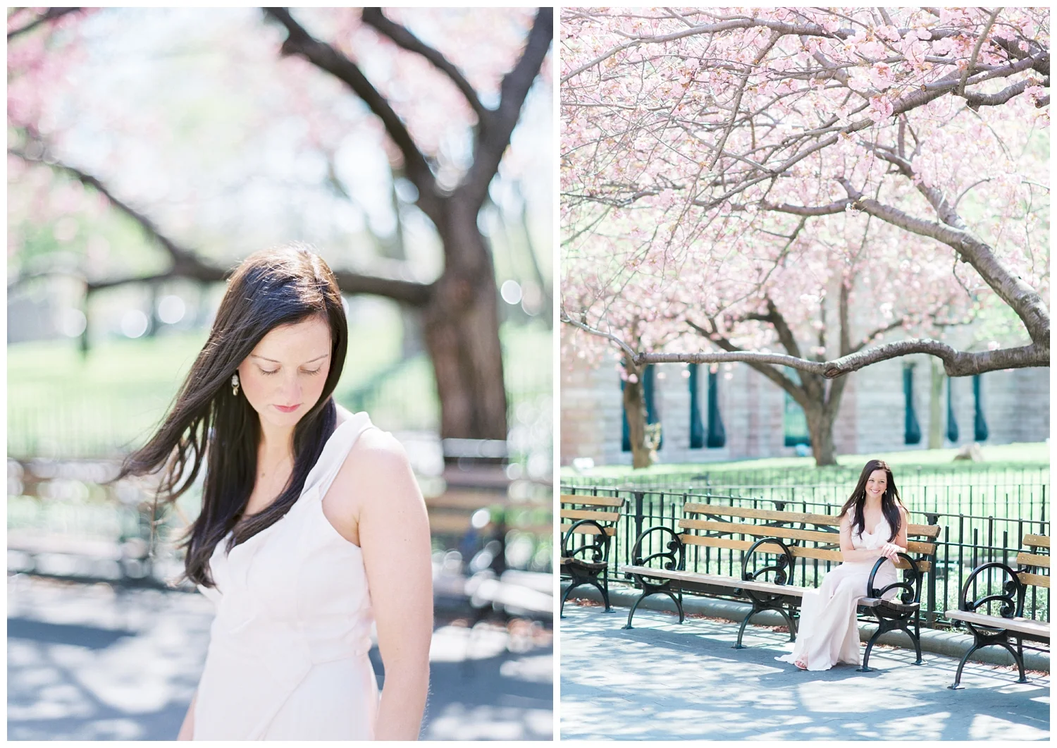 Central Park Cherry Blossom Portrait Session | New York City | Nicole DeTone Photography | www.redoakweddings.com