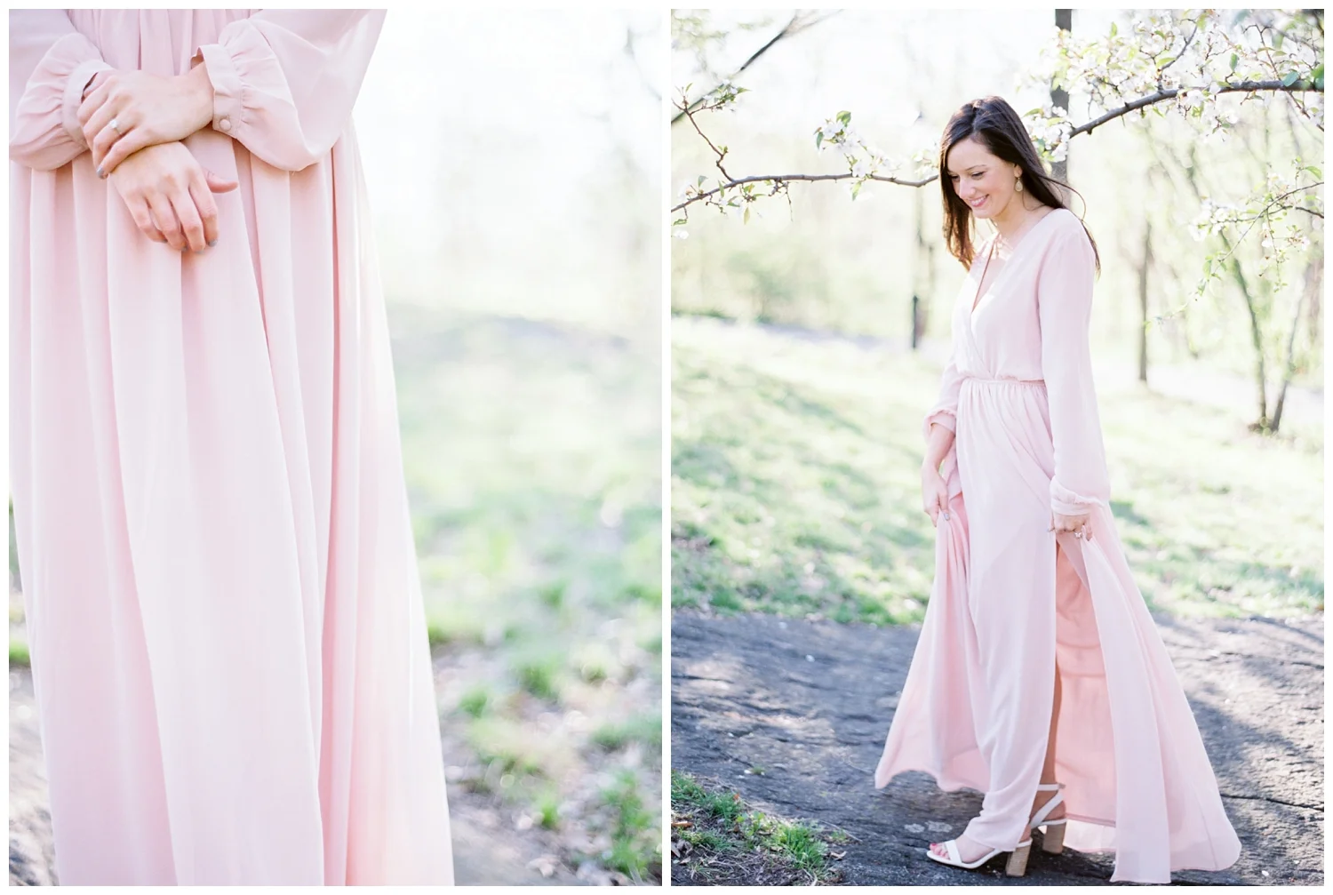 Central Park Cherry Blossom Portrait Session | New York City | Nicole DeTone Photography | www.redoakweddings.com
