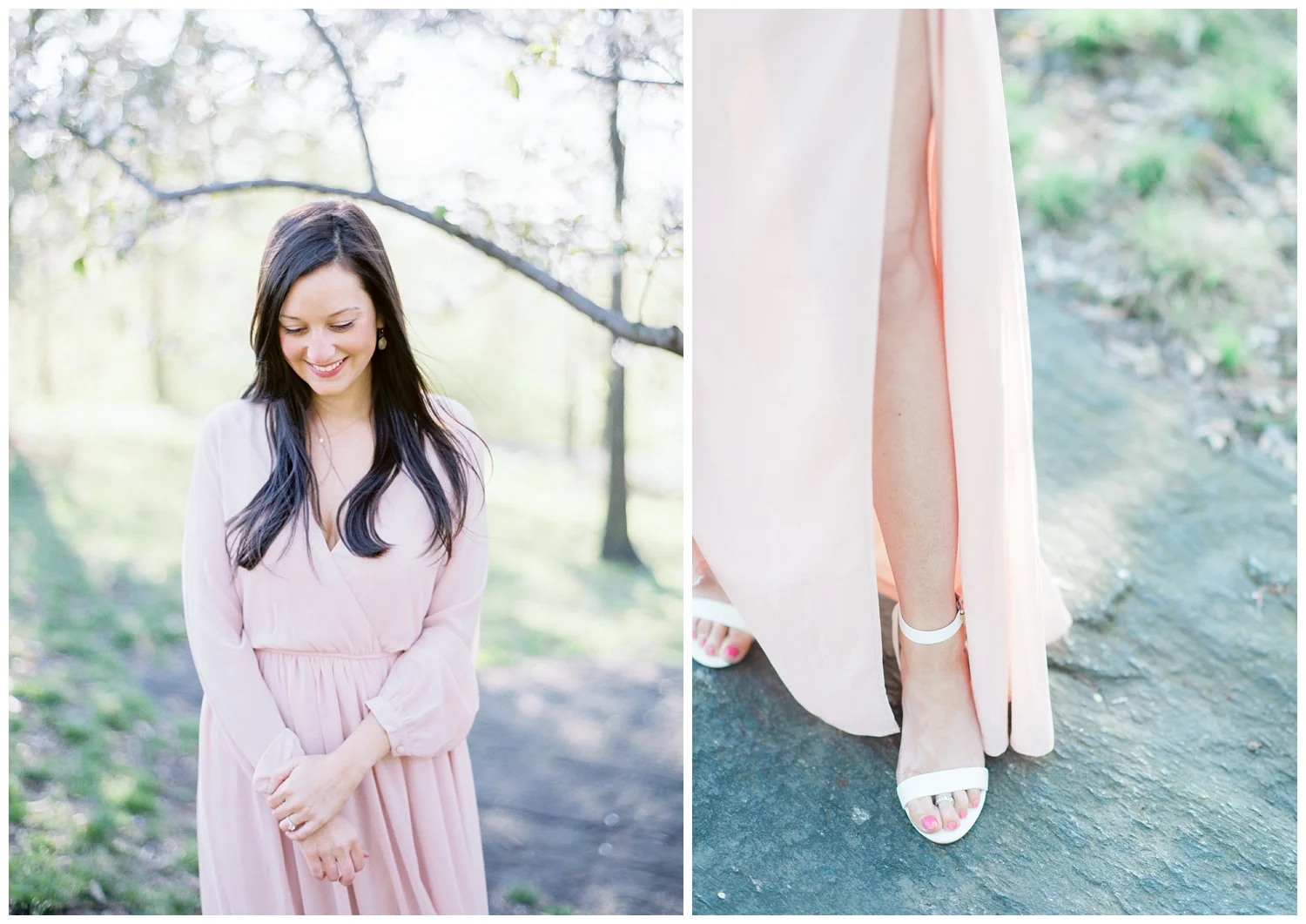Central Park Cherry Blossom Portrait Session | New York City | Nicole DeTone Photography | www.redoakweddings.com