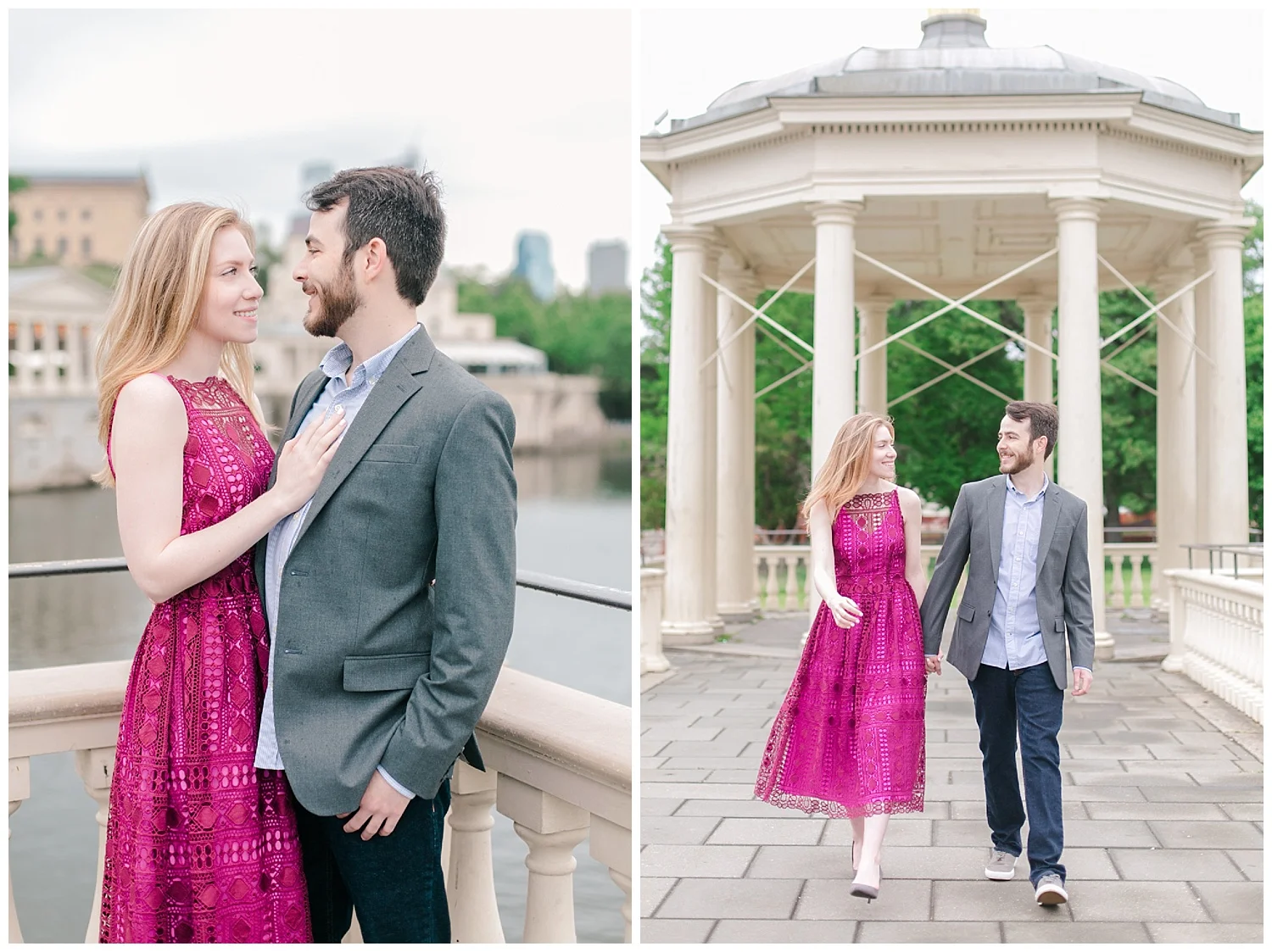 Philadelphia Engagements | Rodin Museum of Art | Philadelphia, PA | www.redoakweddings.com