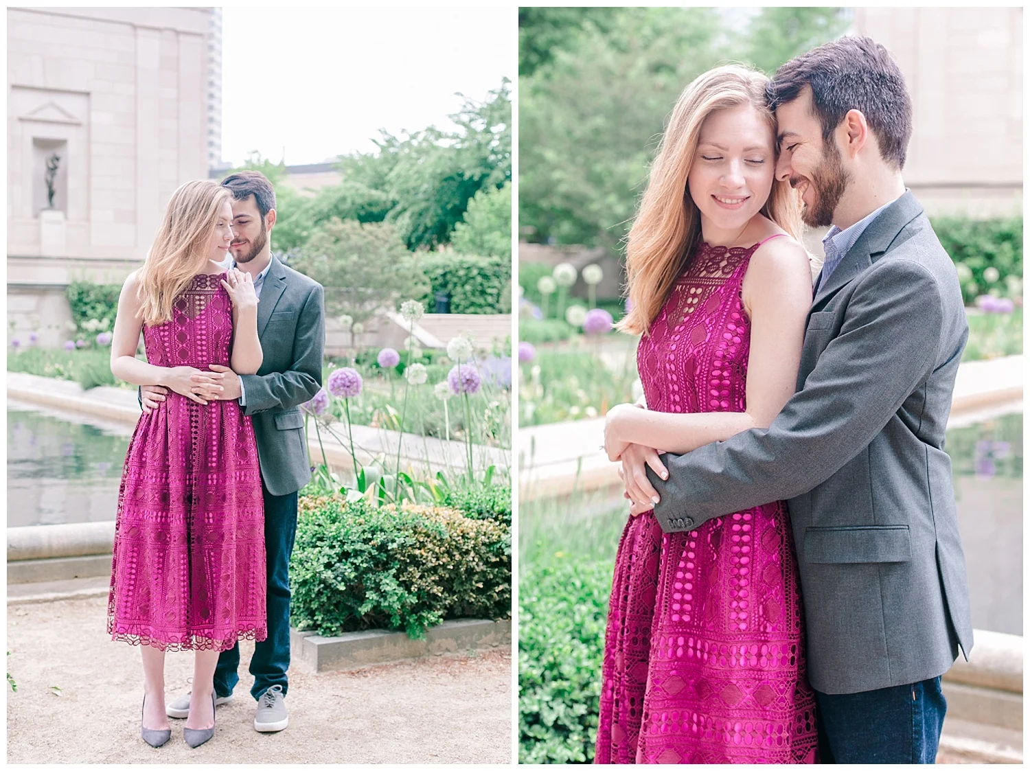 Philadelphia Engagements | Rodin Museum of Art | Philadelphia, PA | www.redoakweddings.com