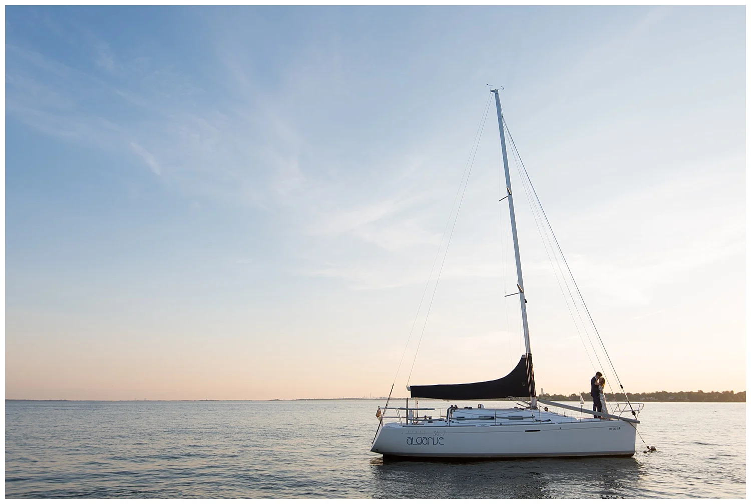 Yacht Engagement Session | Rye, NY | Westchester Weddings | www.redoakweddings.com