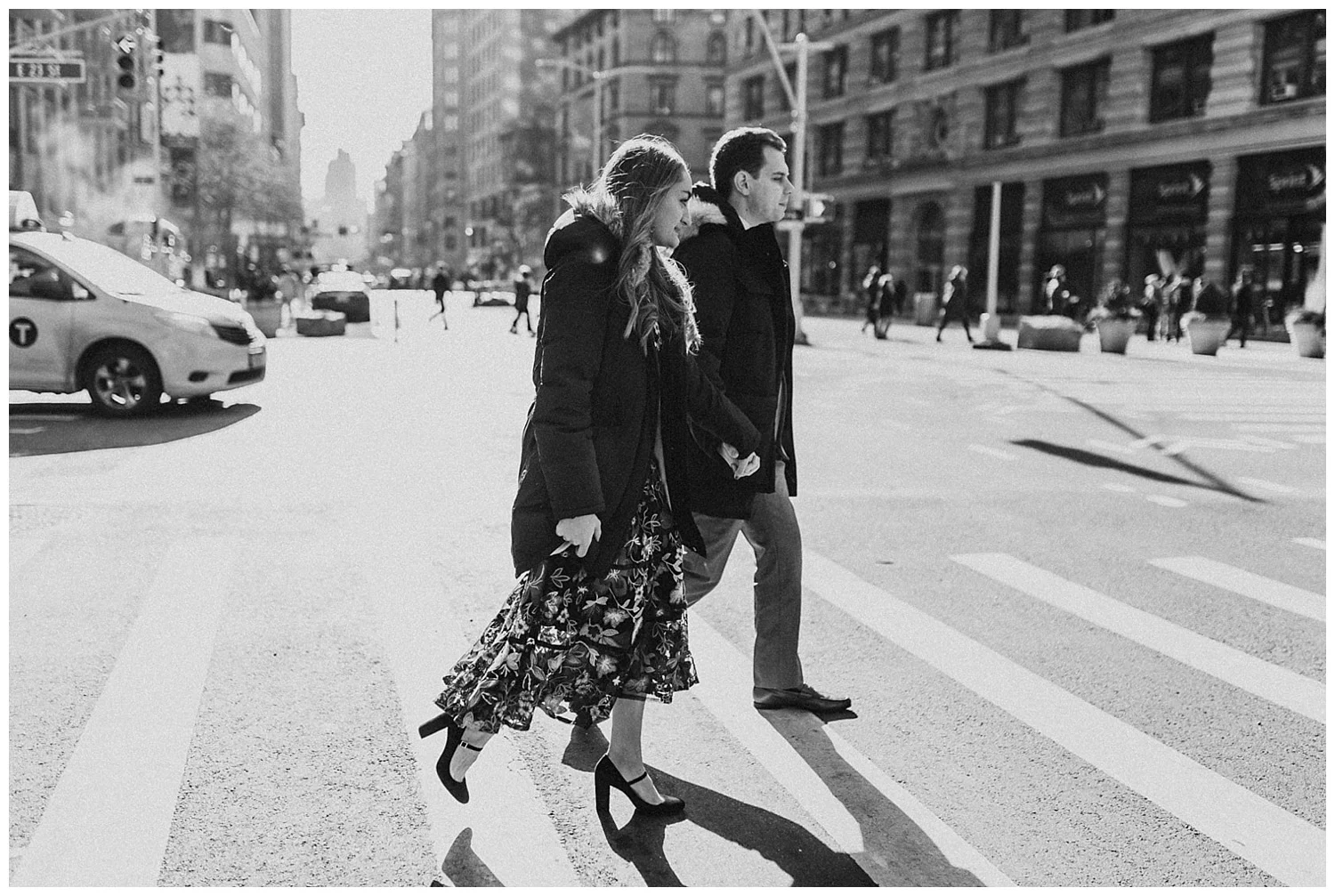 Winter Manhattan Engagement | New York City | NYC Weddings | www.redoakweddings.com