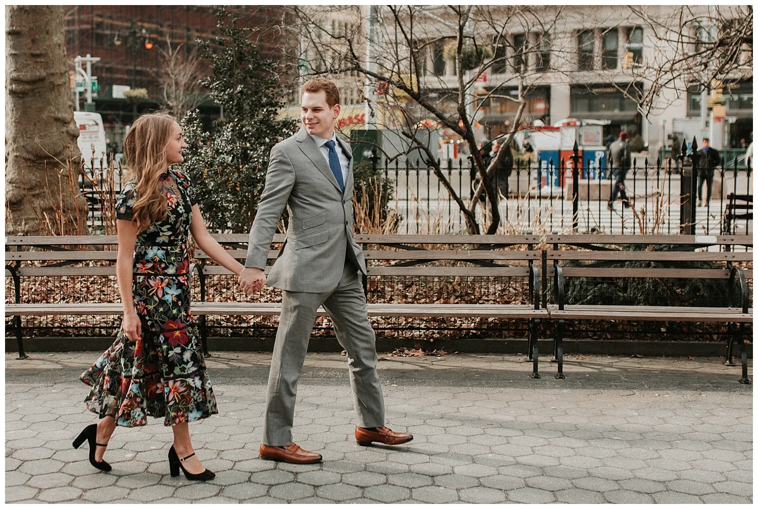 Winter Manhattan Engagement | New York City | NYC Weddings | www.redoakweddings.com