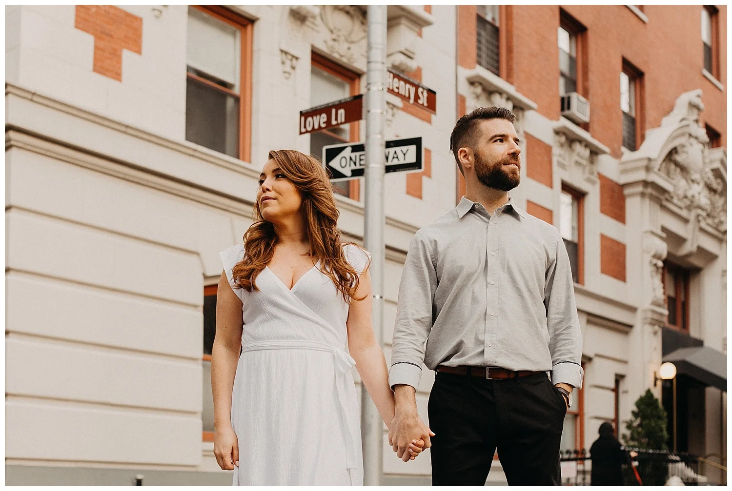 Brooklyn Neighborhood Engagement Session | Brooklyn, NY | Engagement Session with Dog | www.redoakweddings.com