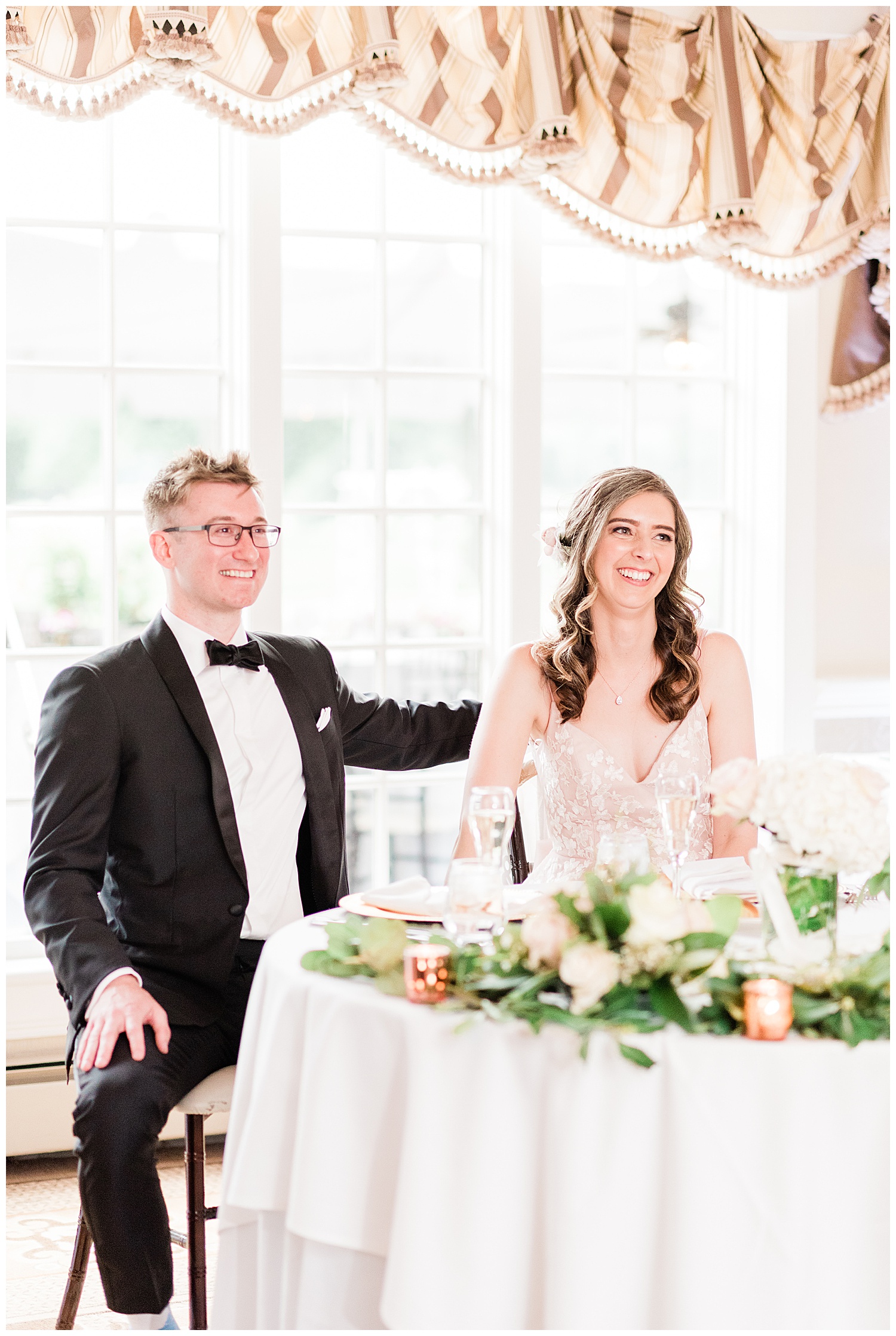 Upper Montclair Country Club Wedding | Pink Wedding Dress | Montclair, NJ | www.redoakweddings.com