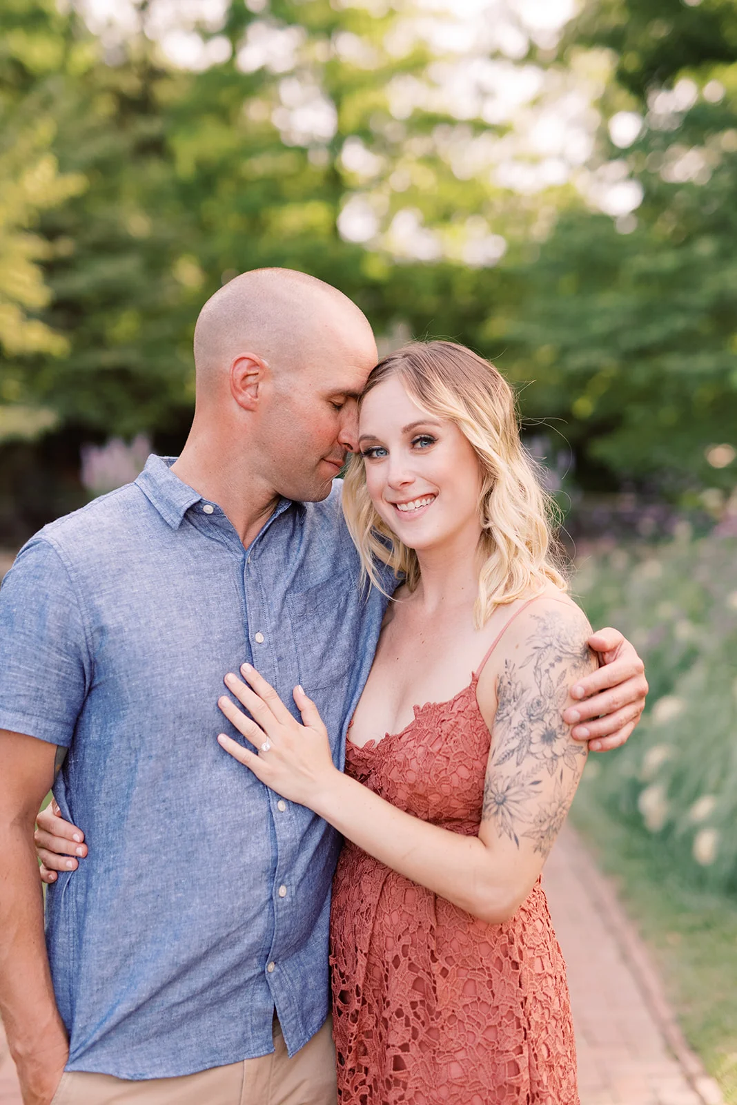 Engagement photos at Longwood Gardens.
