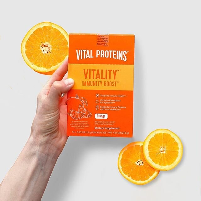 ・・・
💯I&rsquo;ve been continuing to boost my Immunity with Vital Proteins Vitality&trade; Immune Booster stick packs!
🍊
&ldquo;Our one-of-a-kind blend combines collagen, glutamine, Vitamin C, Zinc, and electrolytes with Wellmune&reg;* and Immuno-LP2