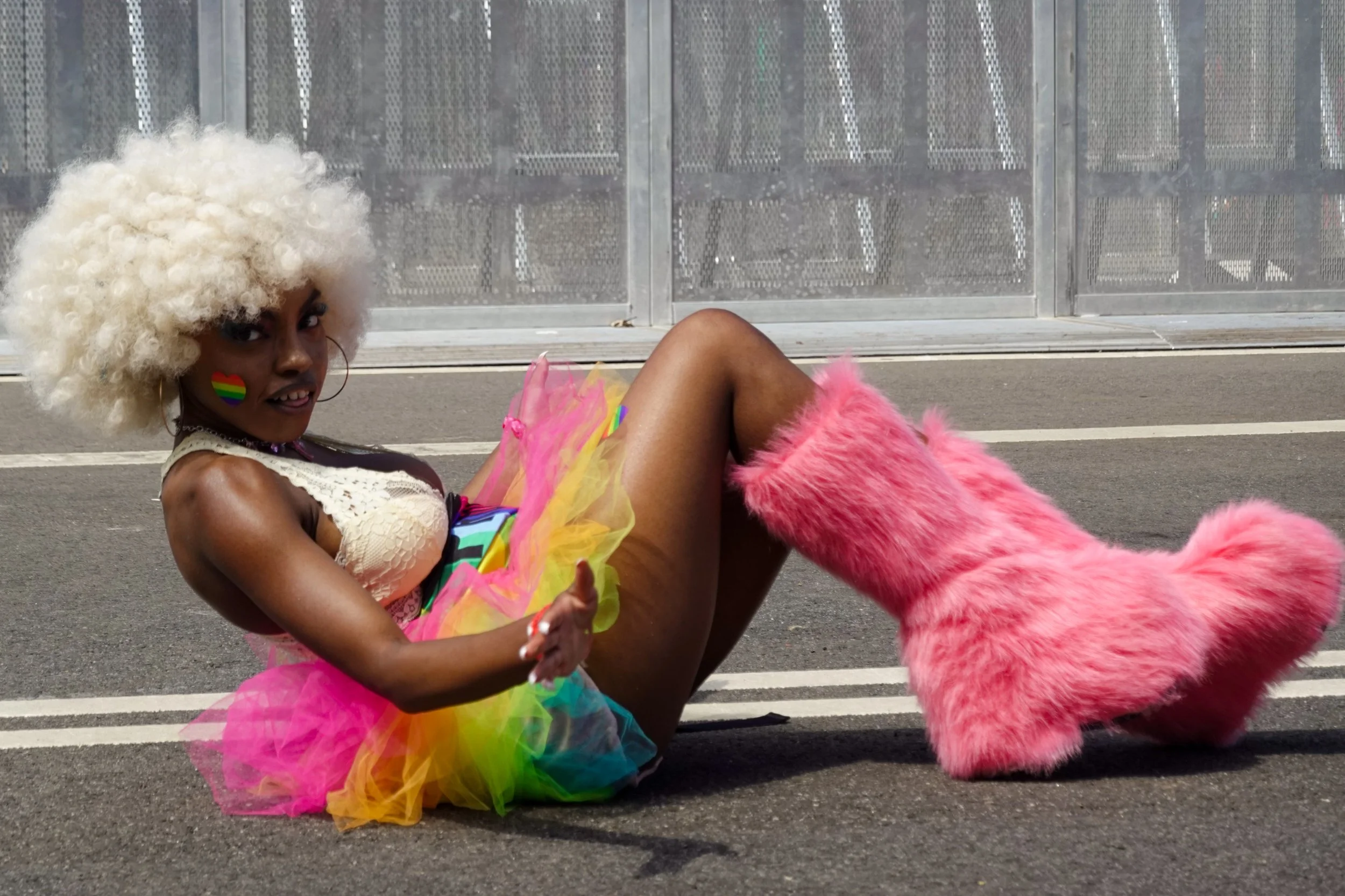  Festival-goer posing at the 2022 Capital Pride Festival in Washington, DC on June 12 