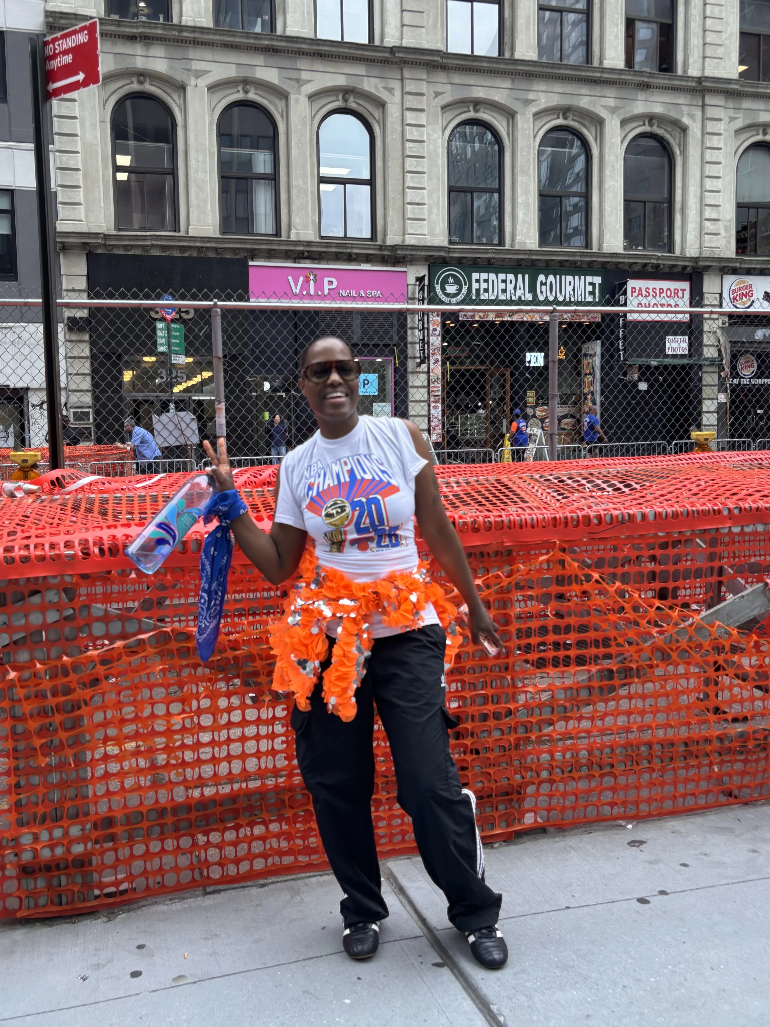What did the Knicks' win mean to you? "You know, I fell asleep during the third quarter of game 4, then woke up for the fourth quarter. So timing is everything!"