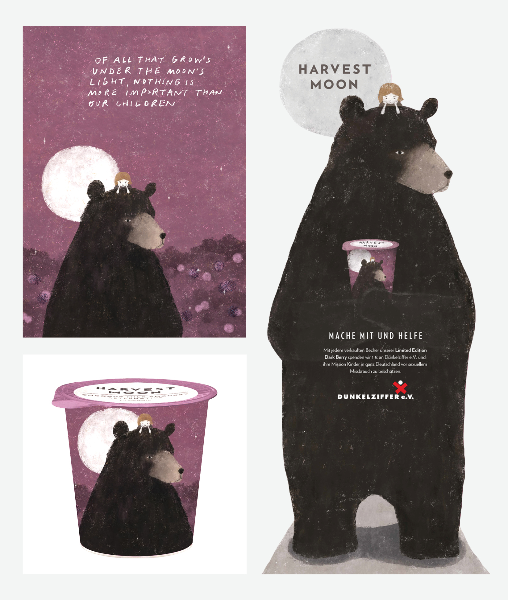 Package concept, postcard, in-store. Design: Irving & Co.