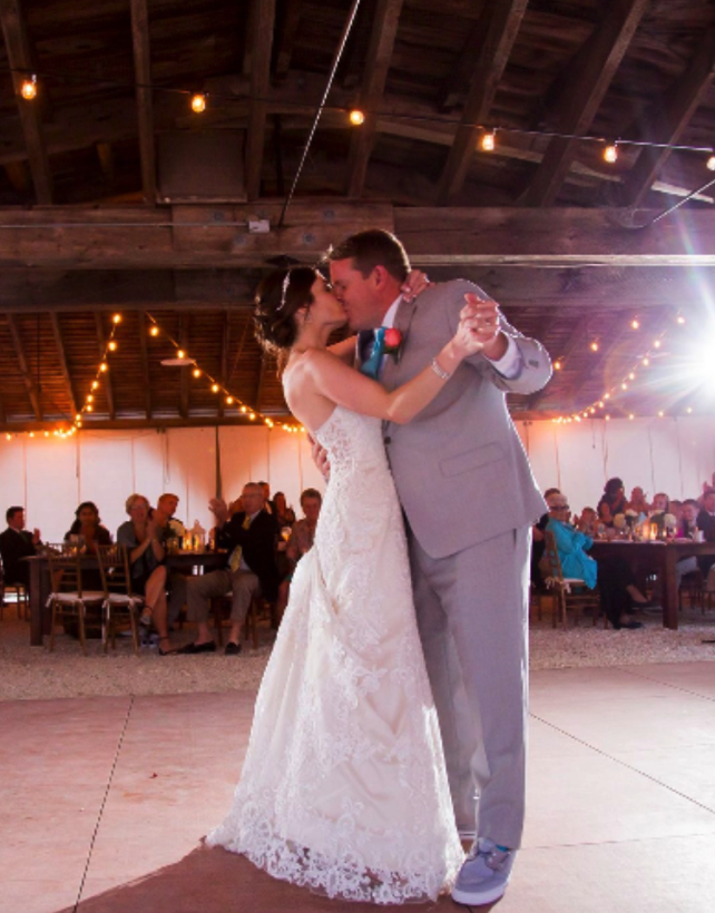 Here are a couple of photos from my wedding day. Thank you so much for helping me find the perfect dress! It fit perfectly and I was very happy with it. -Amy T