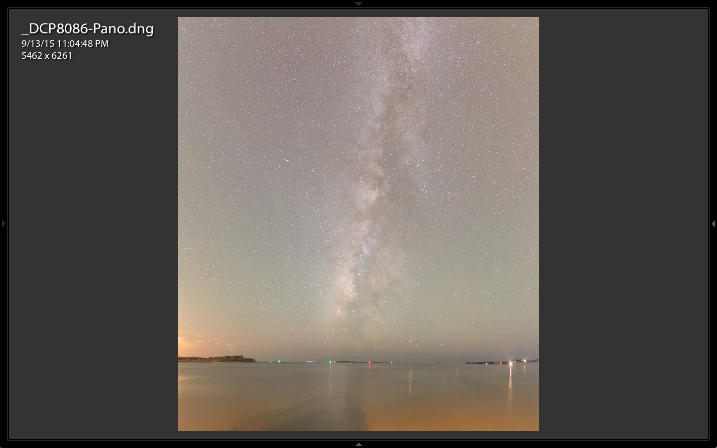 The unedited DNG file