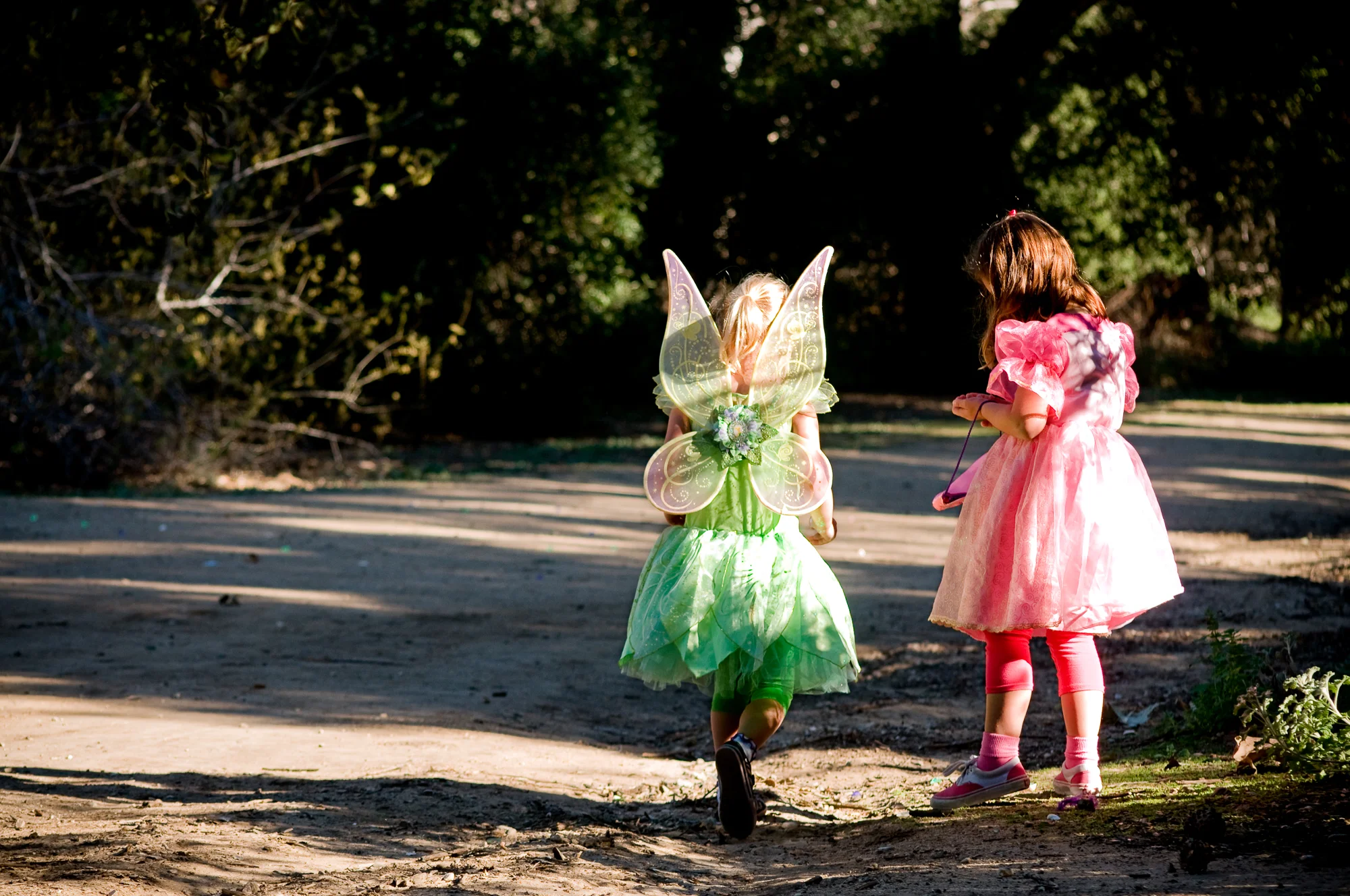 Guests of “A Faery Hunt,” dressed as fairies themselves, look for treasures and other trinkets laid out for them to find before the show.