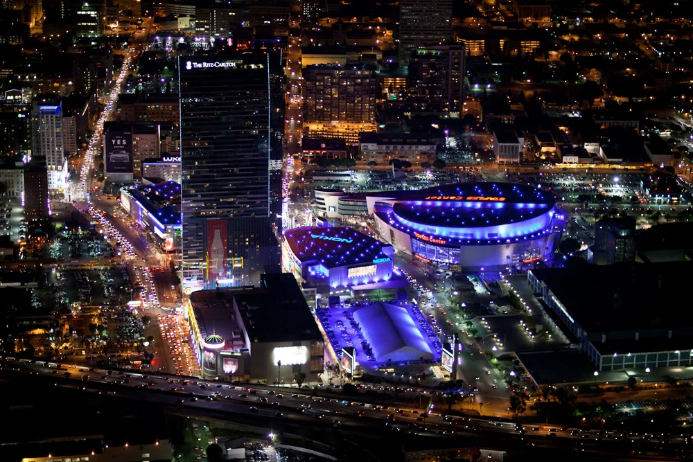  The Staples Center, downtown Los Angeles, 2012.&nbsp; 