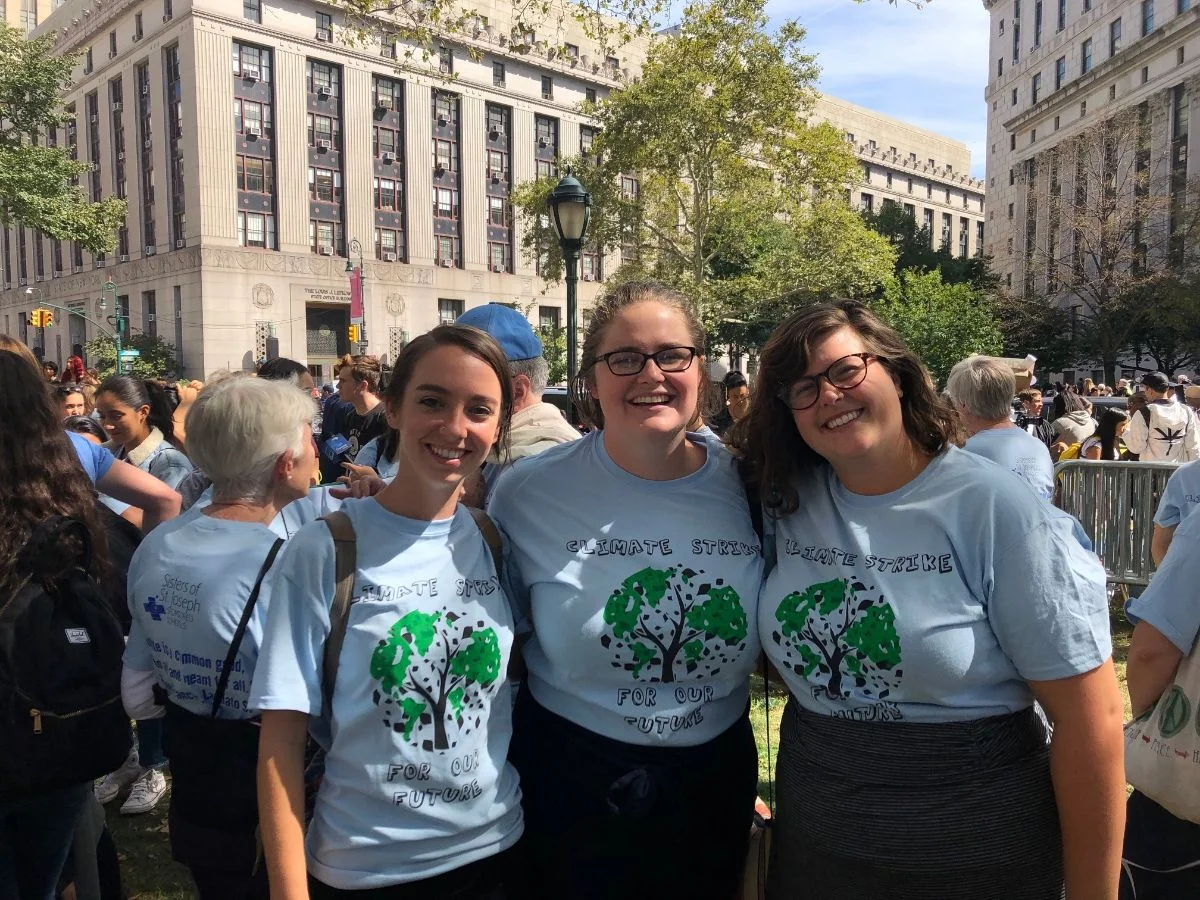 Colleen, Allison, and Brooklyn at the Climate Strike