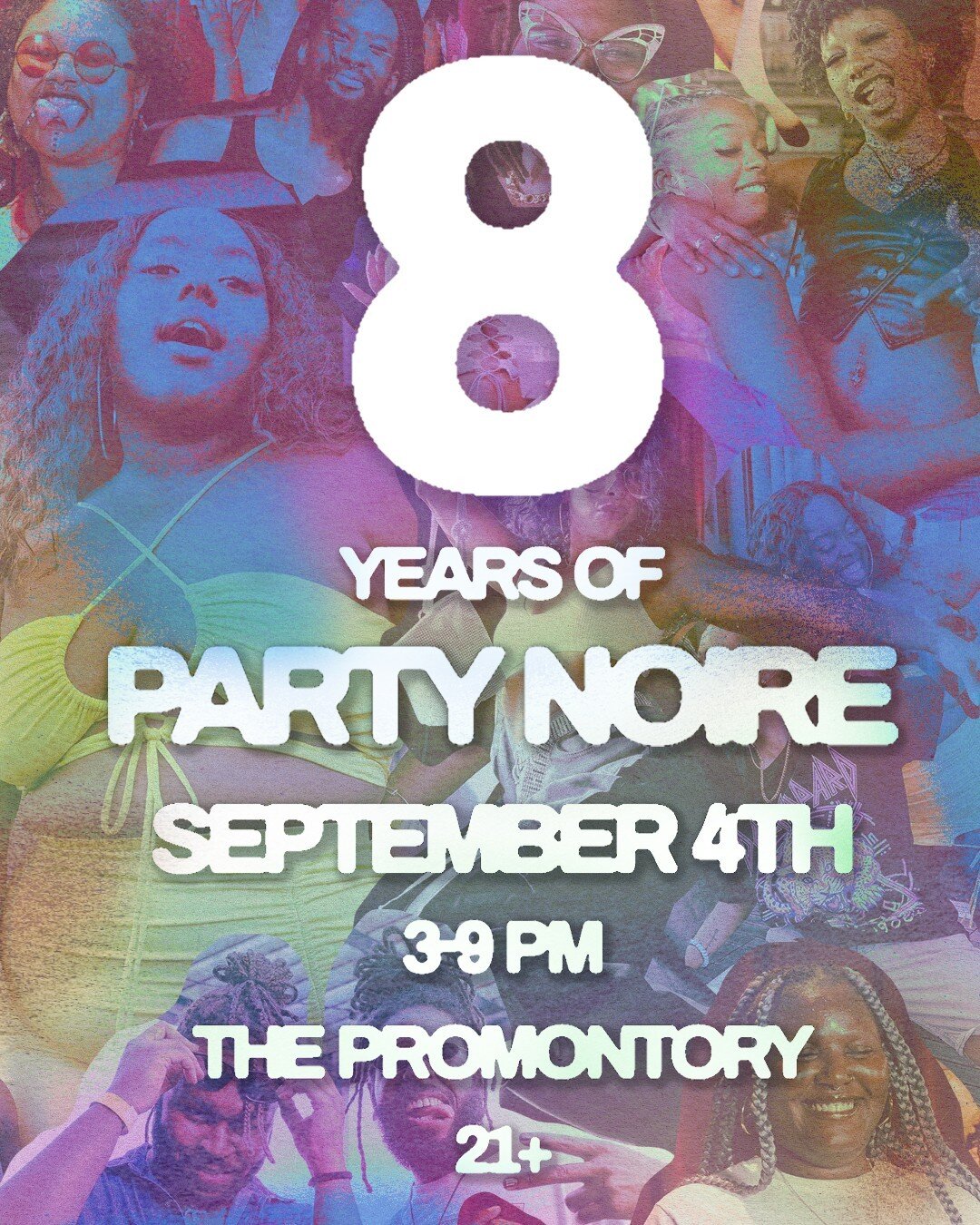 &infin; we can't believe it's been EIGHT years! Save the date for another amazing celebration! 

🎨 @adobewankenobii - 📸 @lyricnewbern
.
.
.
.
#PartyNoire #BlackJoy #chicagoqueers #PartyNoireChicago #blackqueer #POC #QPOC #LGBTQ #chicago #queernight