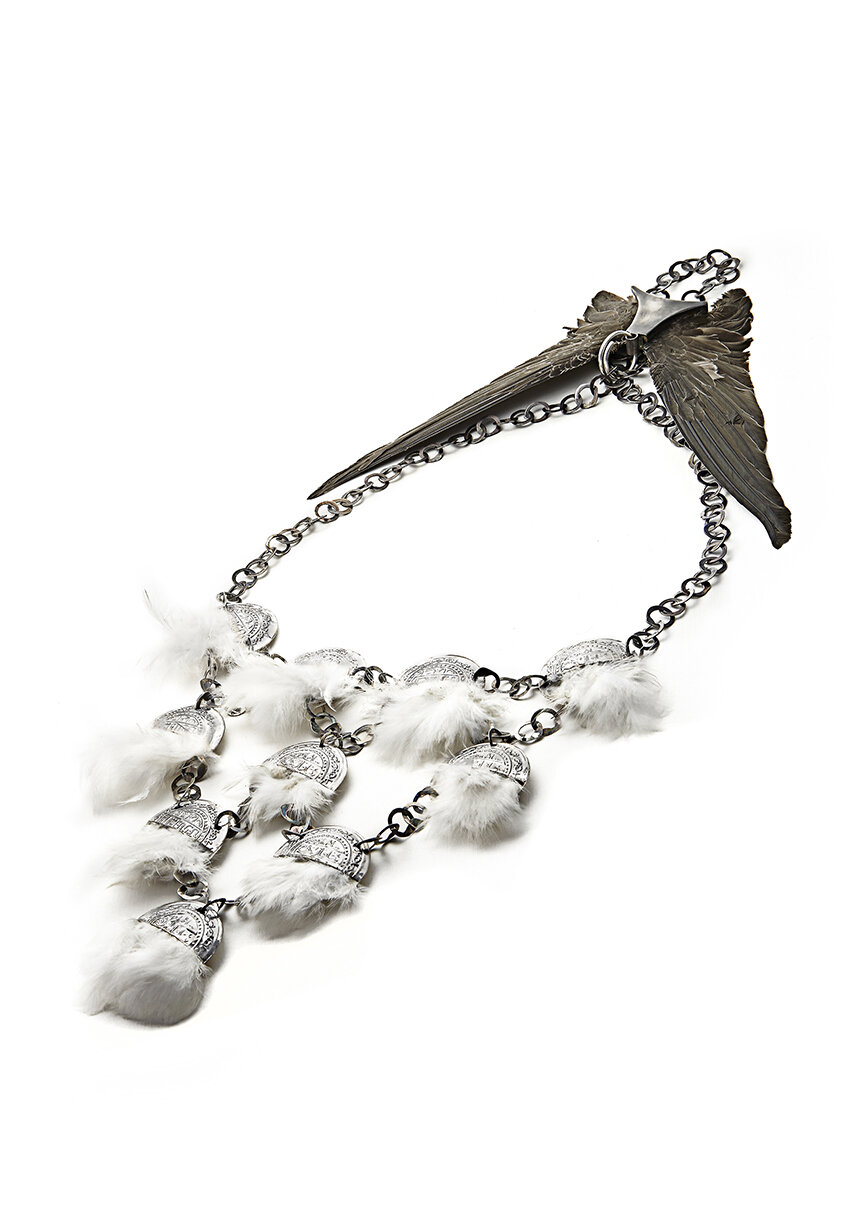 Collier Mariage. Argent plumes. Amira Sliman 2013