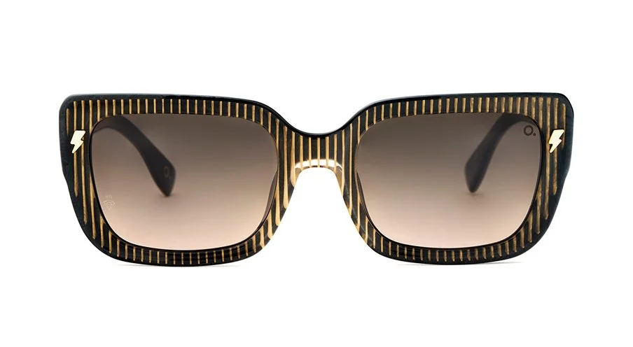 DAVID BOWIE ETNIA BARCELONA Sunglasses ZIGGY STARDUST BLACK GOLD Scratched Lense DAVID BOWIE ETNIA BARCELONA Sunglasses ZIGGY STARDUST BLACK  main image 4
