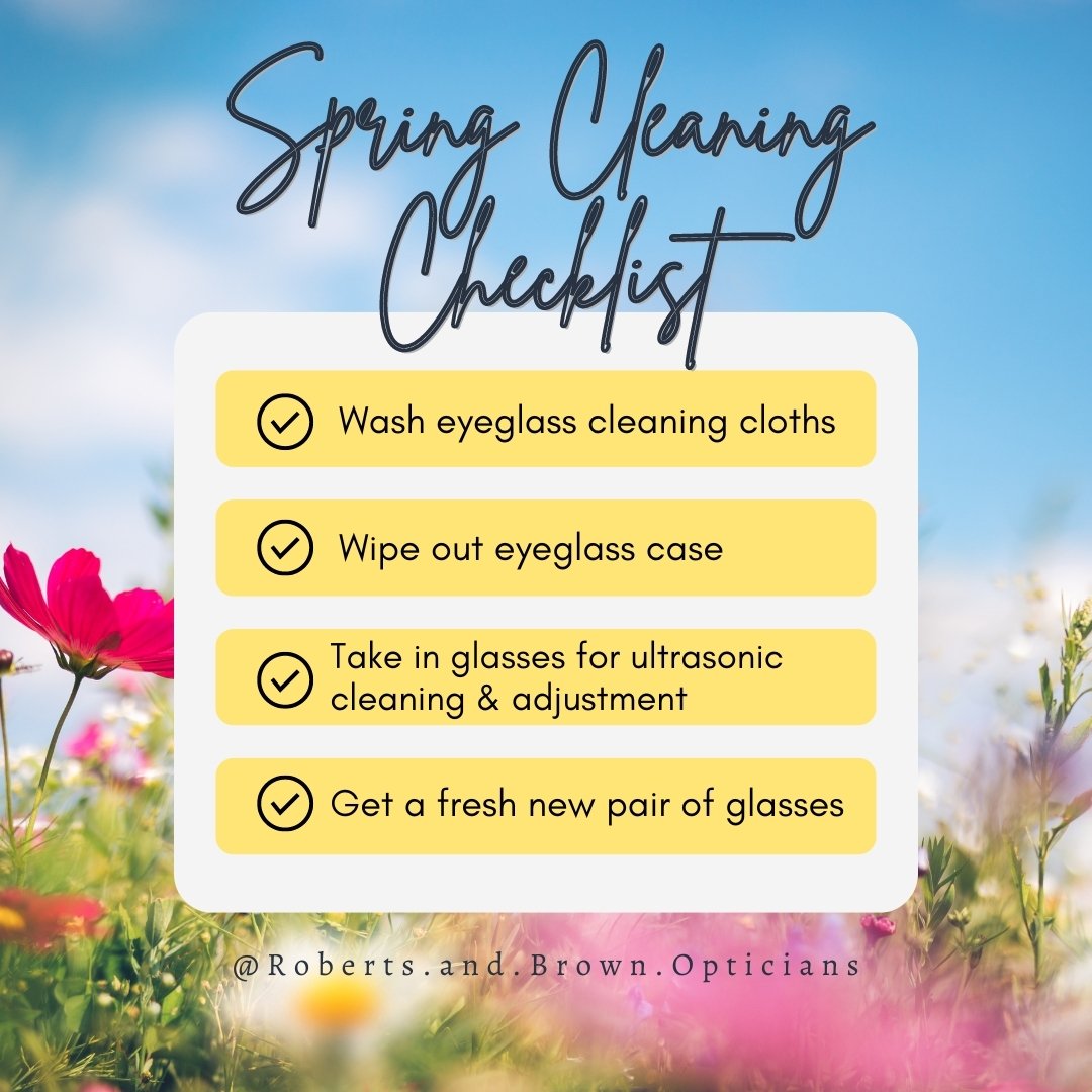 Here's a to-do list you won't want to miss! Now that Spring is in full swing, it's time to get some spring cleaning tasks sorted. 
We love and use our eyeglass cleaning cloths maybe on the daily, but are we remembering to give them the deep clean the
