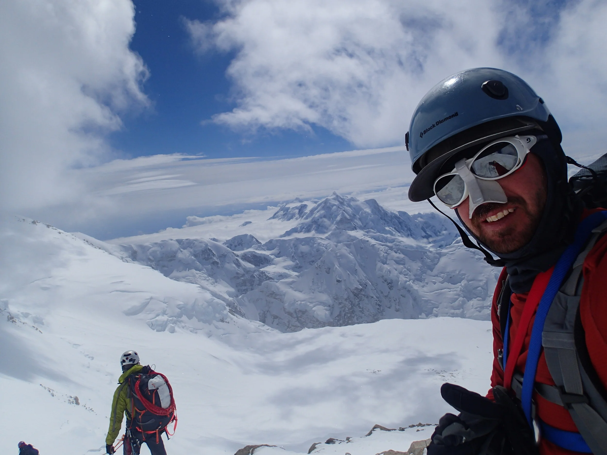 View from the top of the headwall with Mt. Foraker in the background