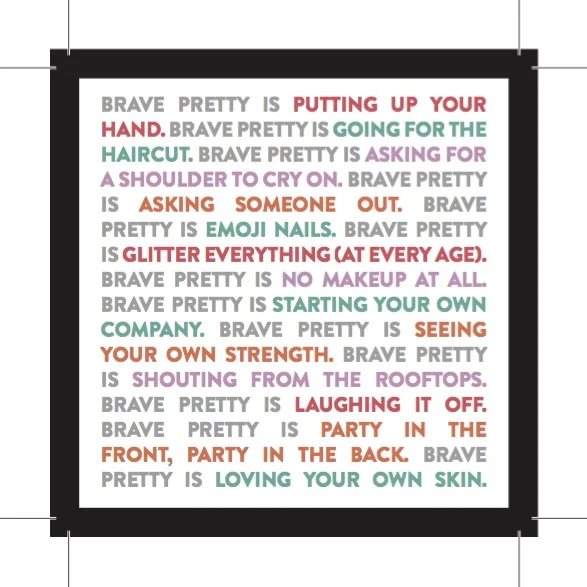 Above: Front and back of social card mailed to best customers and blogger partners