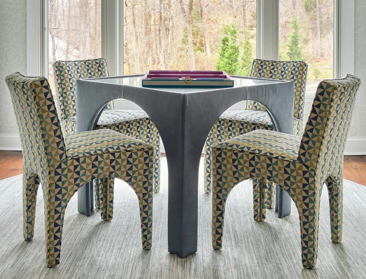 After designing this game room, learning how to play mahjong is on my list for 2026. 
Having a dedicated space for games or puzzles means the fun never has to end!

Photo: @vicwahbyphoto 
Design: @rsdesignmanagement 

#familygamenight 
#gameroom 
#ma