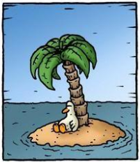 Stuck like a duck..... Far Side always seems to know what's up...