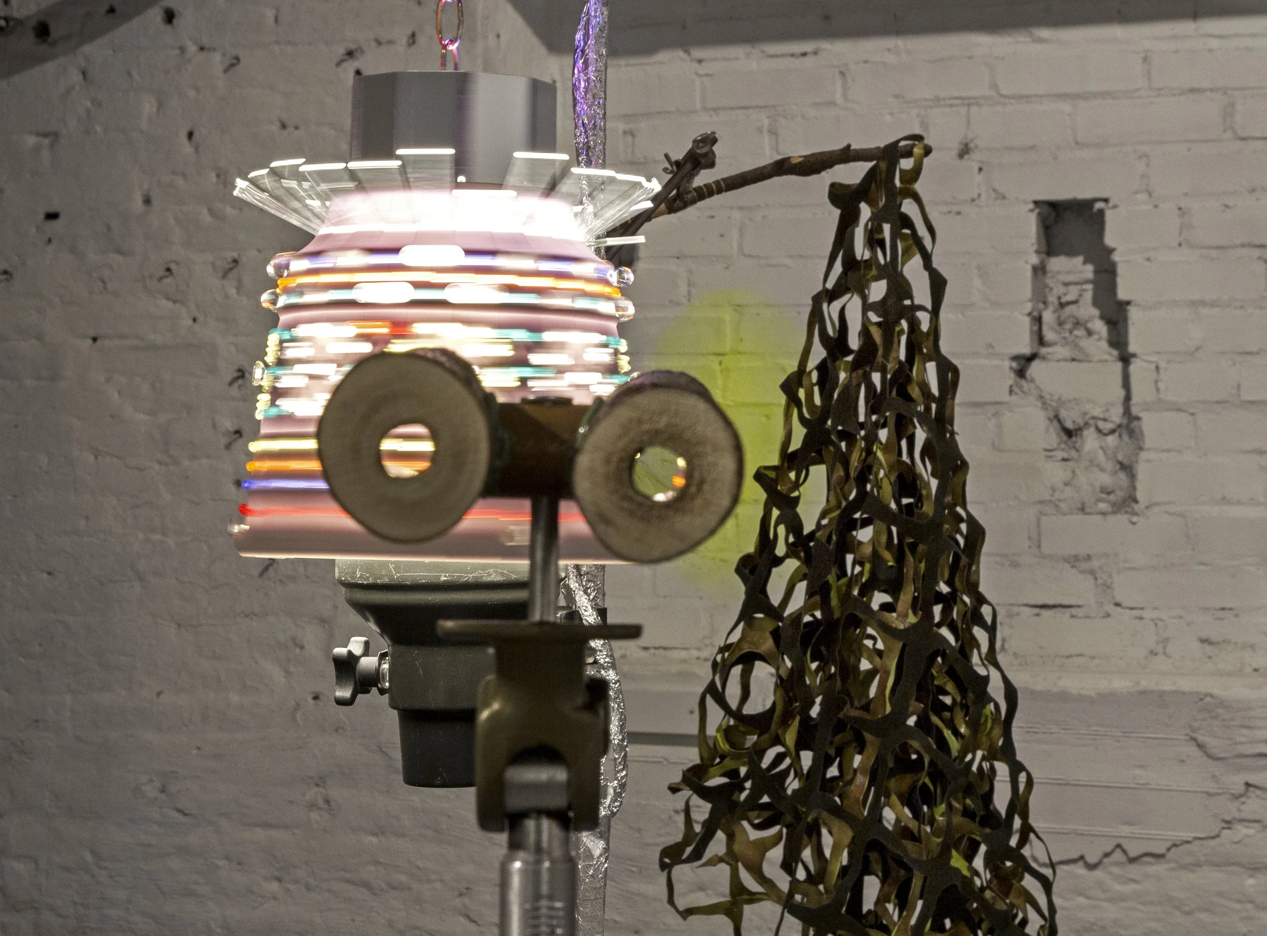 Lindsay Deifik & Nate Ricciuto - Kim Jong Un with Camo Net and Disembodied Glow, 2016 (detail view)