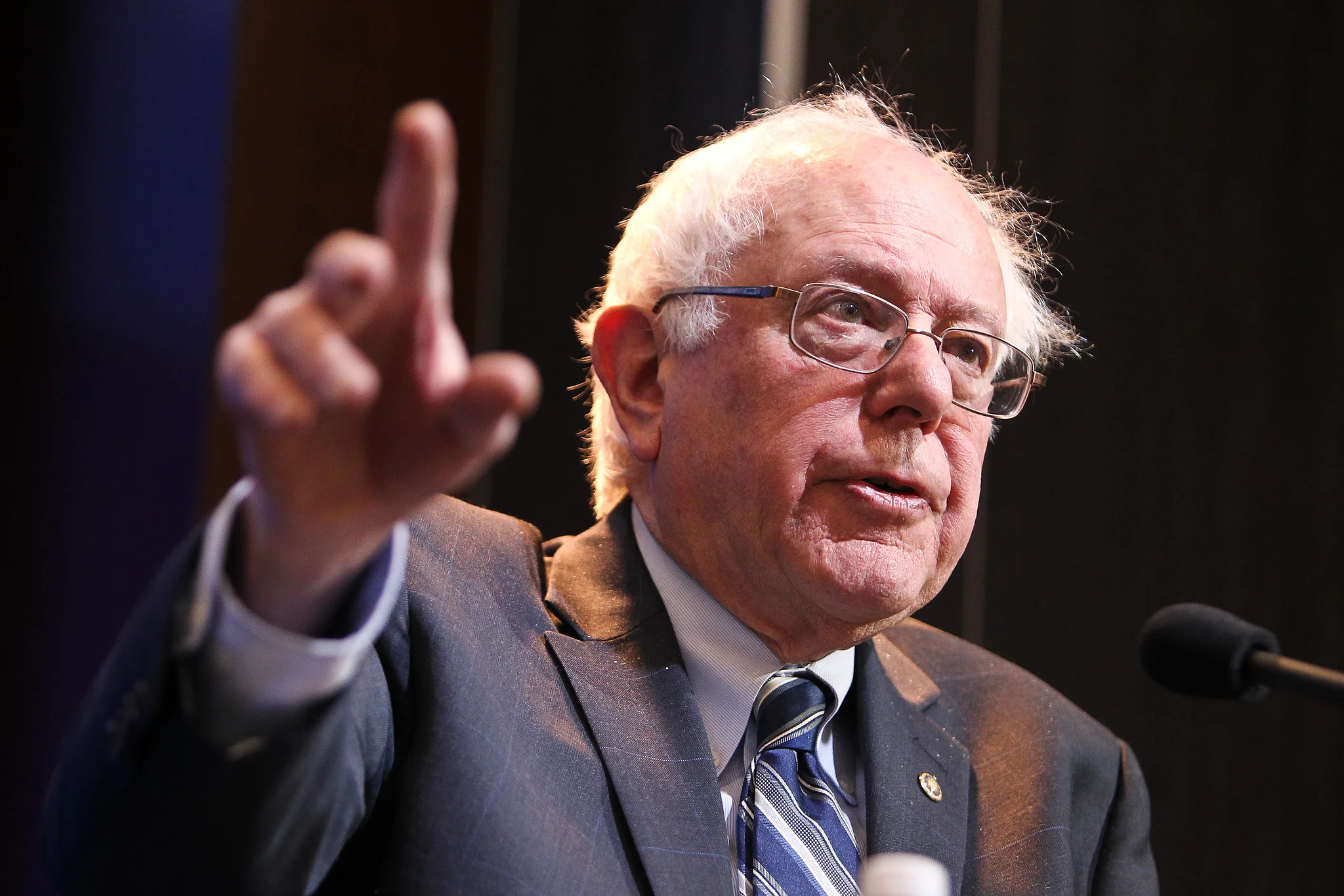 Sen. Bernie Sanders (I-Vt.) speaks at the Brookings Institution on February 9, 2015. Flickr / Brookings Institution .