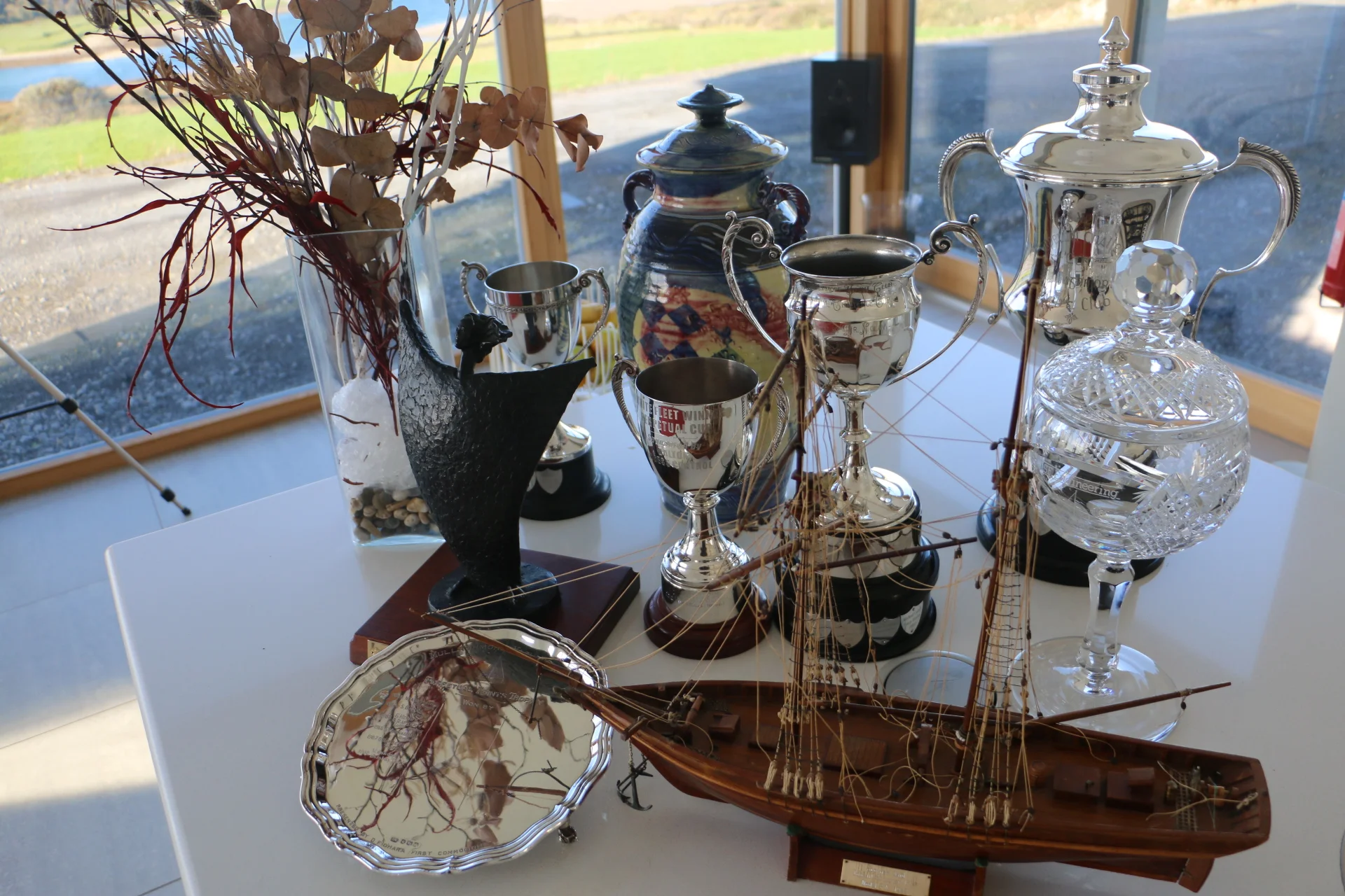 MSC Trophies for presentation at Commodore's dinner