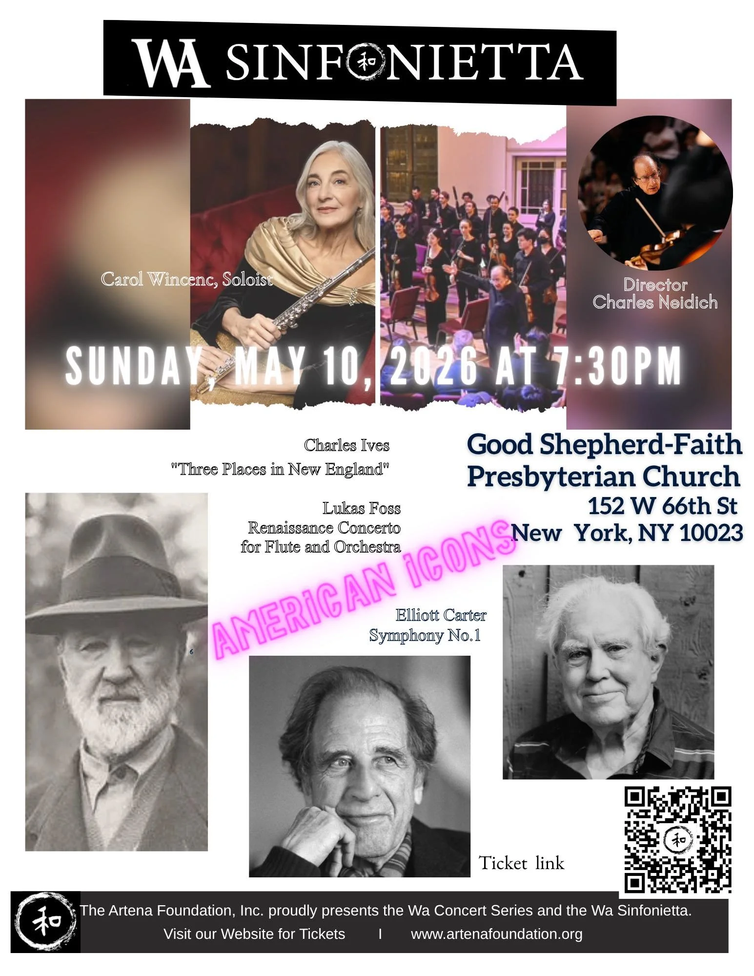 WA Sinfonietta presents “American Icons,” a program celebrating the bold spirit of American composers.