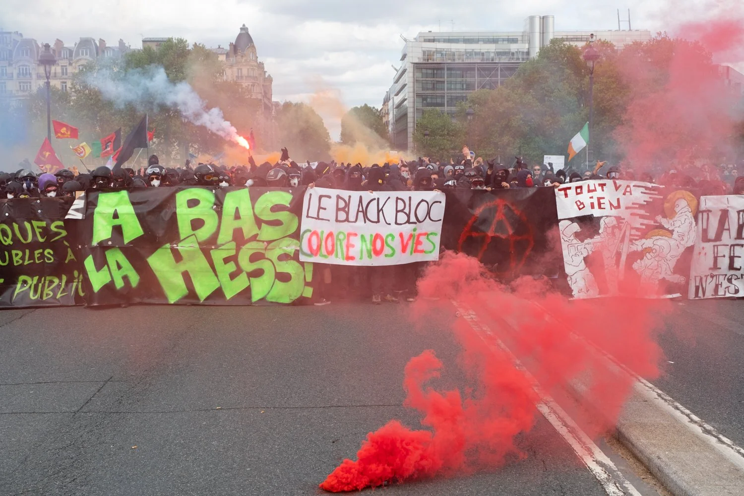  May Day demonstration, Paris, France 2018. 