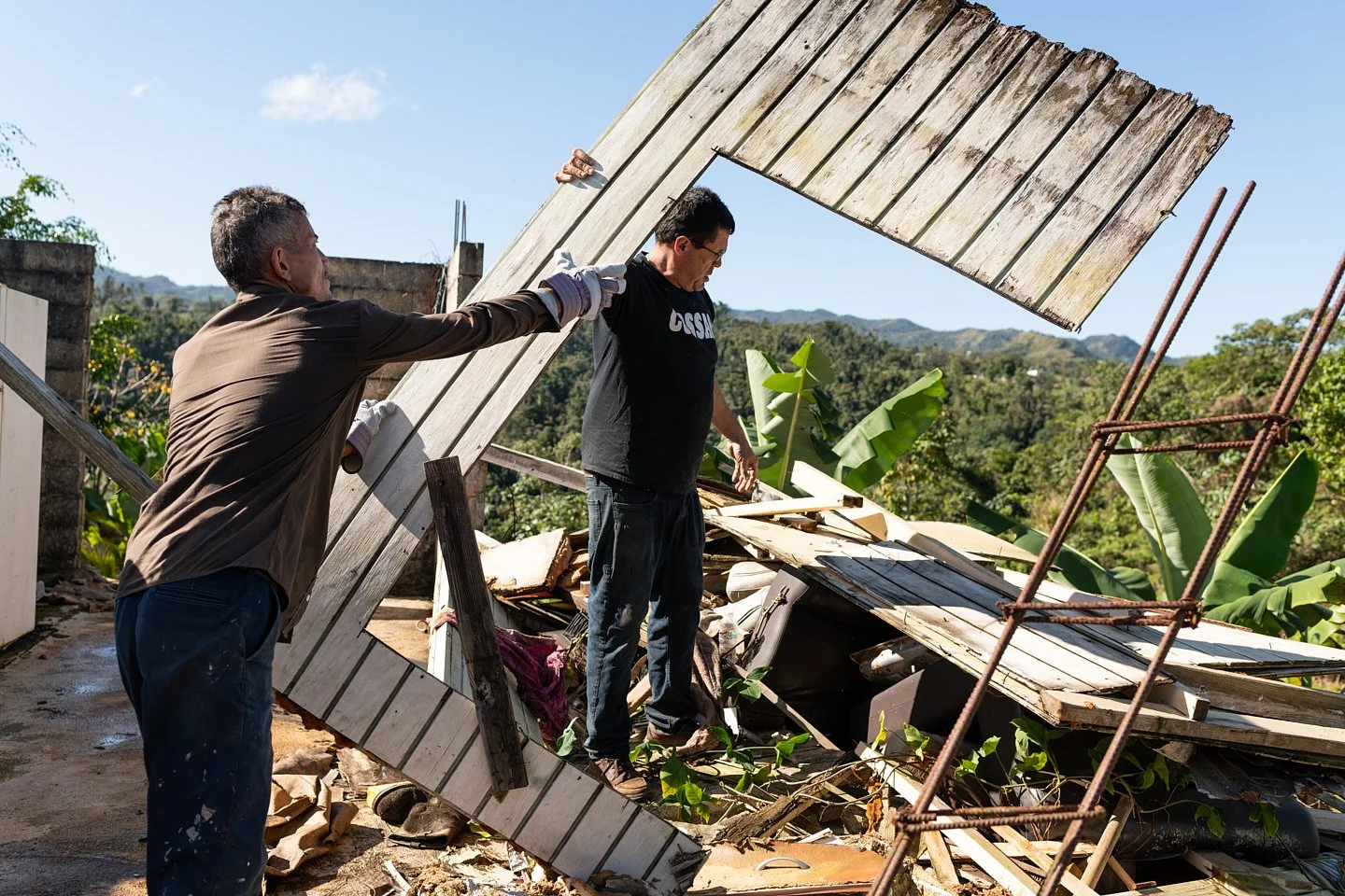  Communities continue to clean debris left by Hurricane Maria more than a year after the hurricane hit Puerto Rico. Utuado, Puerto Rico, Feb. 2nd, 2019. 