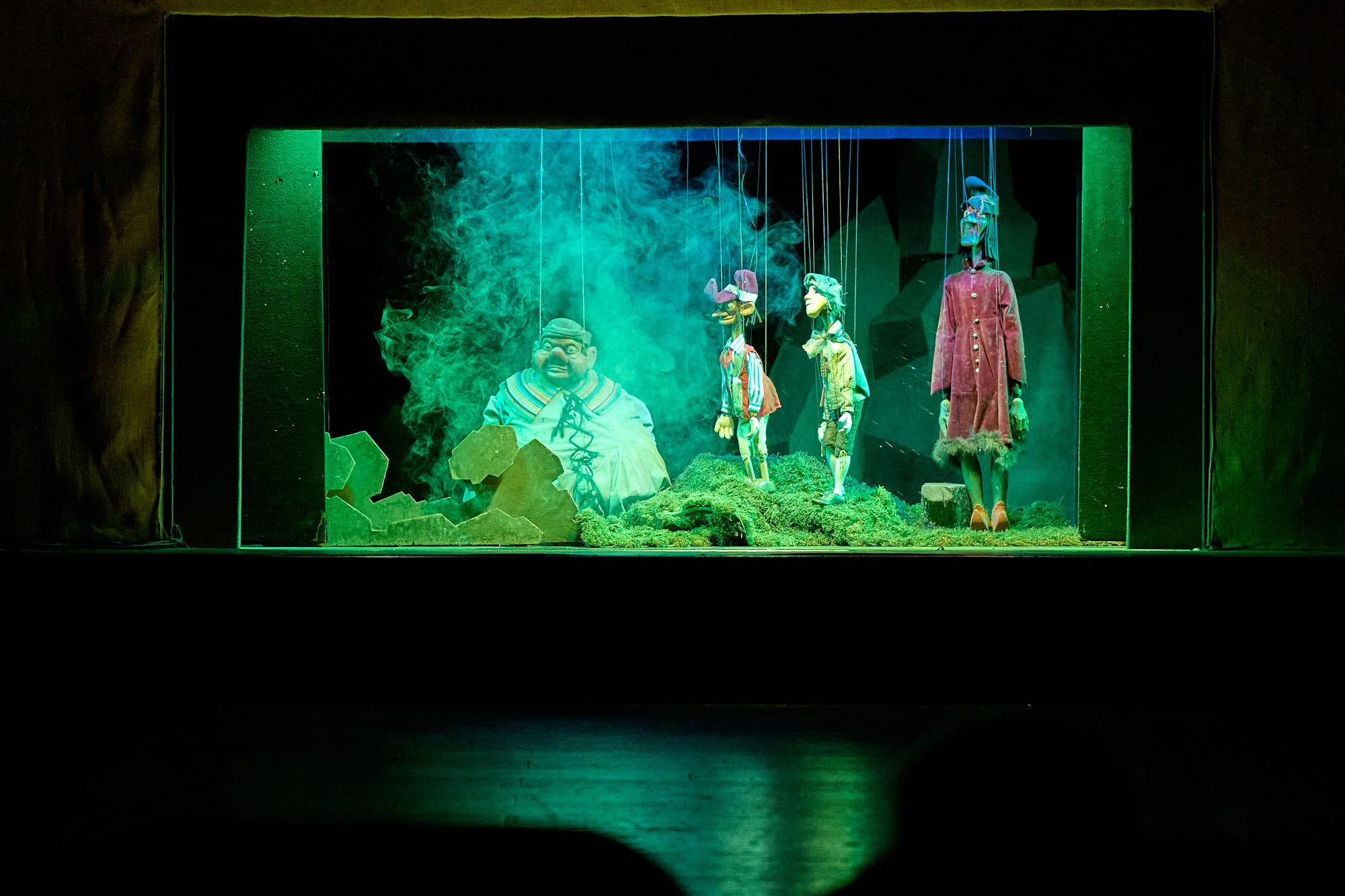  Marionettes during a stage performance. Prague, Czechia.  