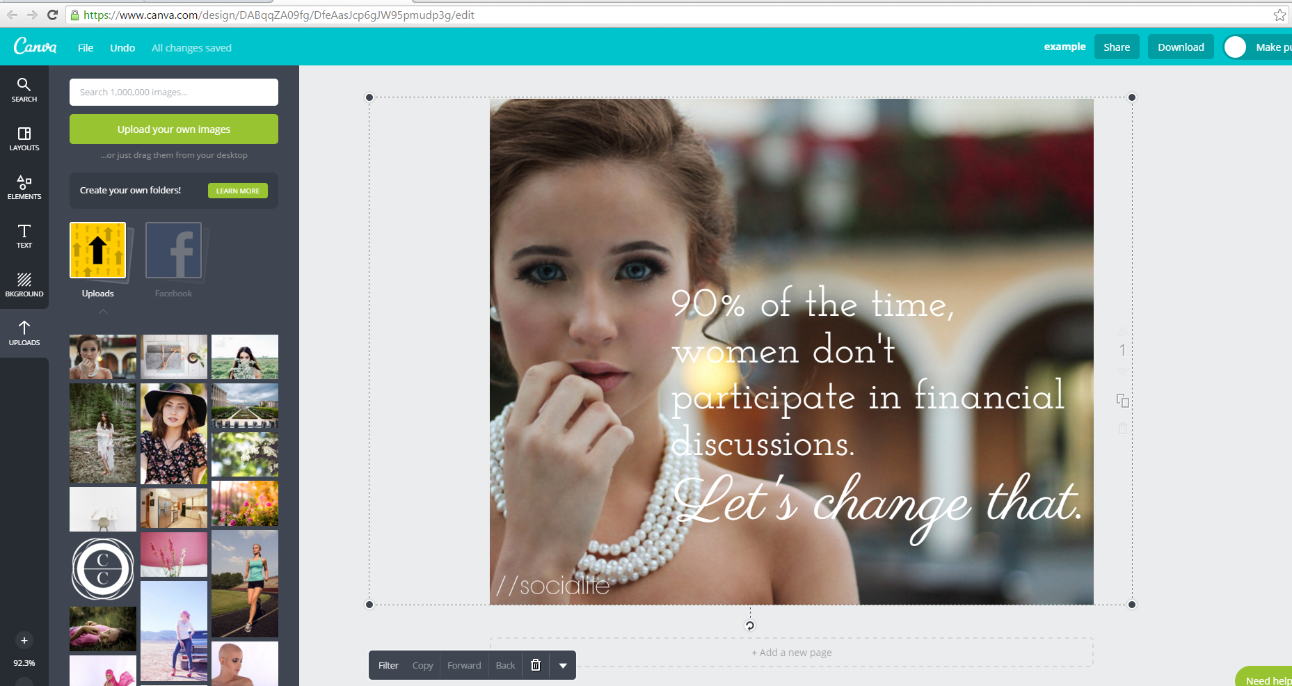Using an image as a background.