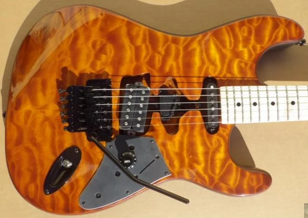 Mean Street Guitars Amber Quilt Franky Tour Model pic2.jpg