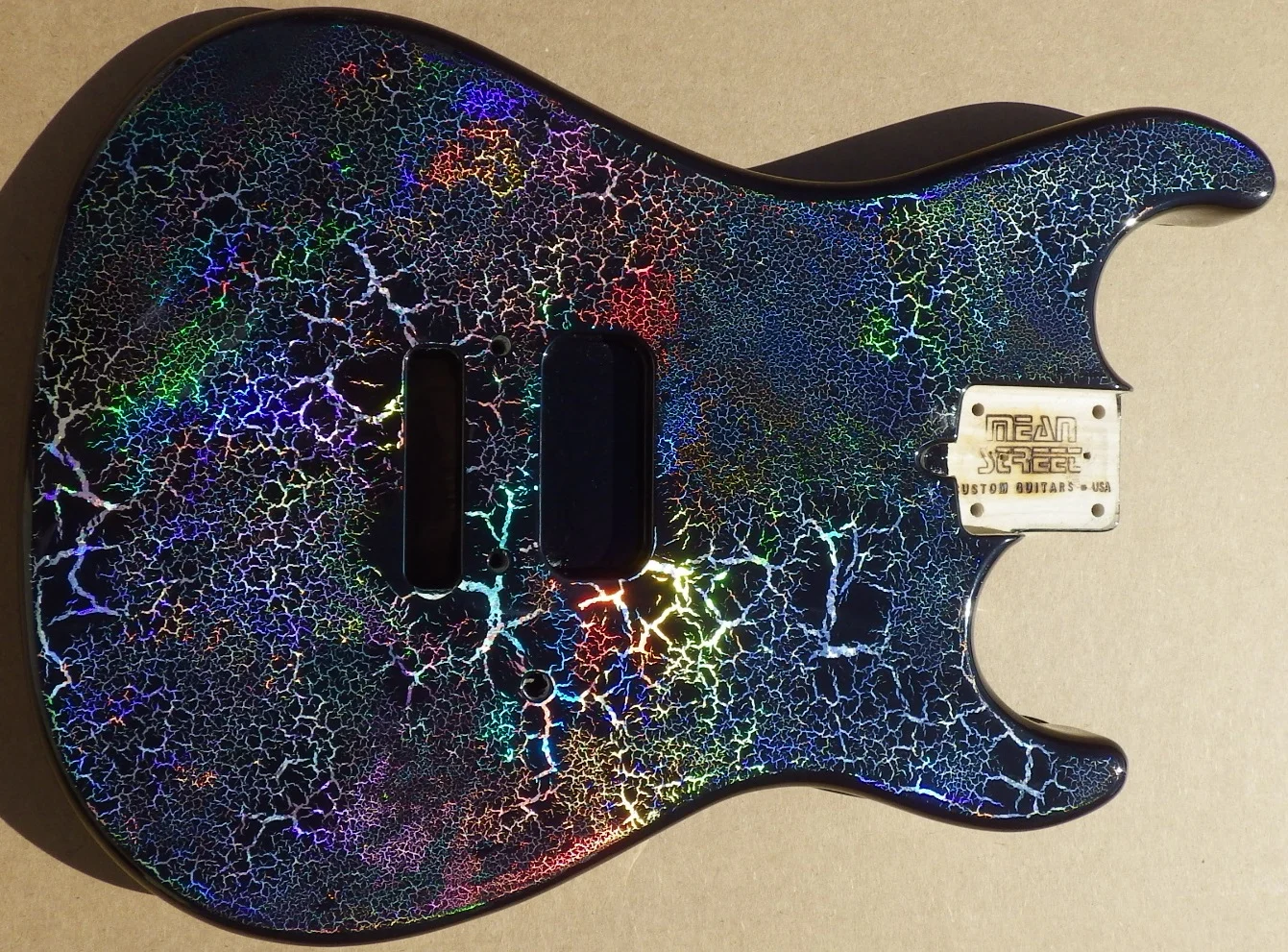 Mean Street Guitars HoloKrackle Unchained Tour Model body pic 2.jpg