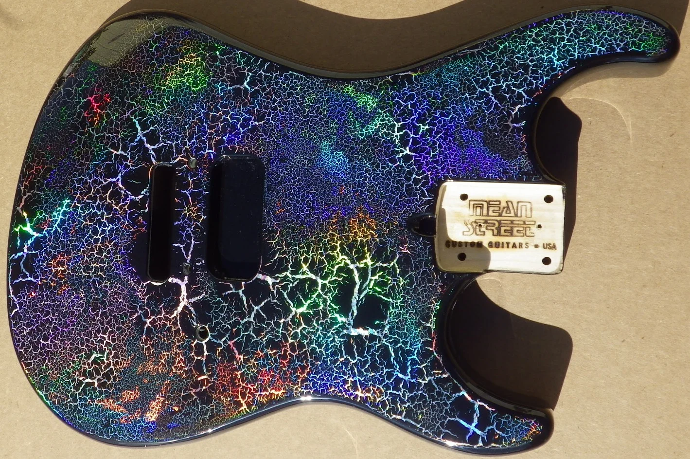Mean Street Guitars HoloKrackle Unchained Tour Model body pic 4.jpg