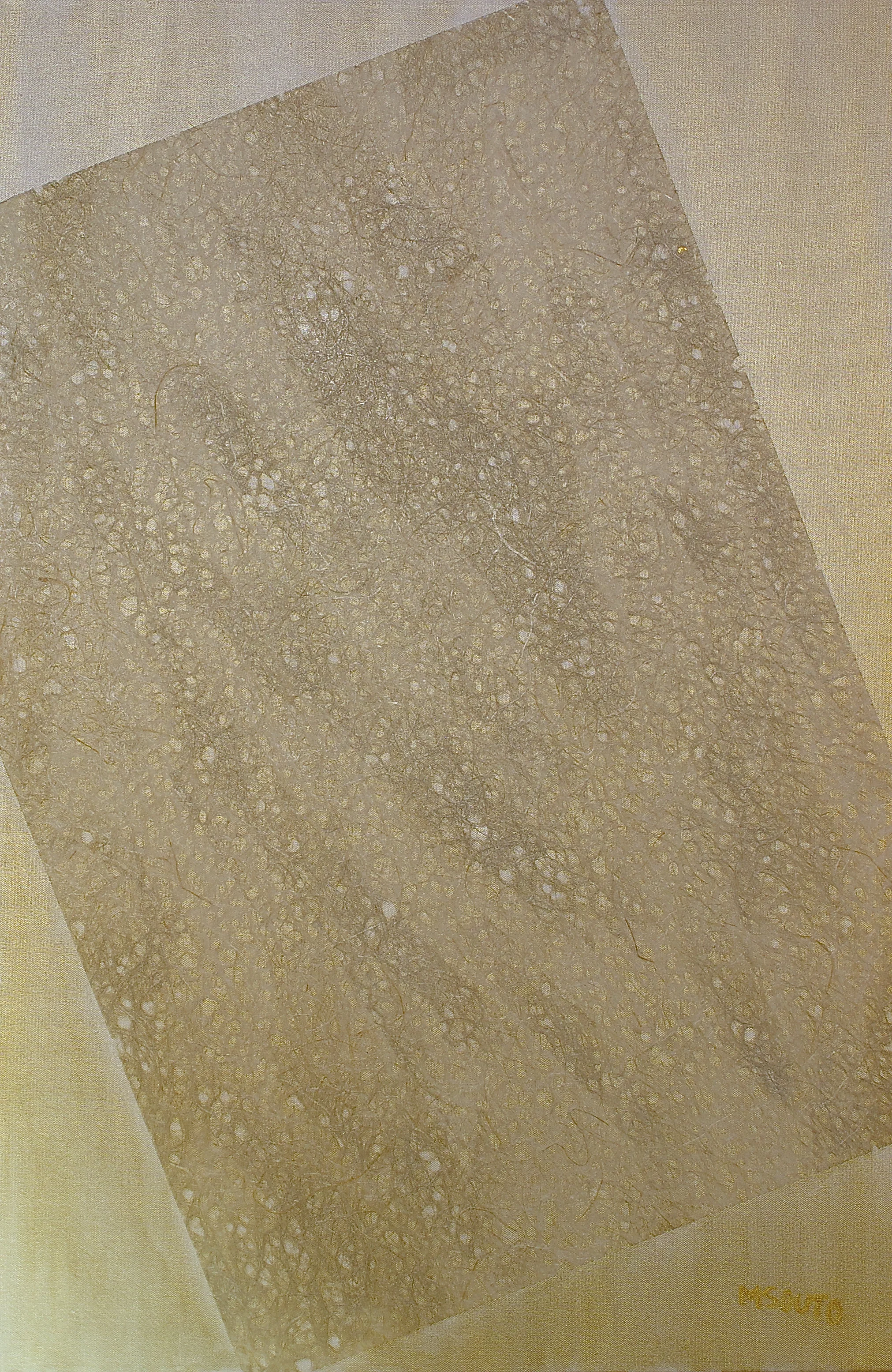 "Geometric #5"  Acrylic and Japanese paper on canvas  36 x 24  