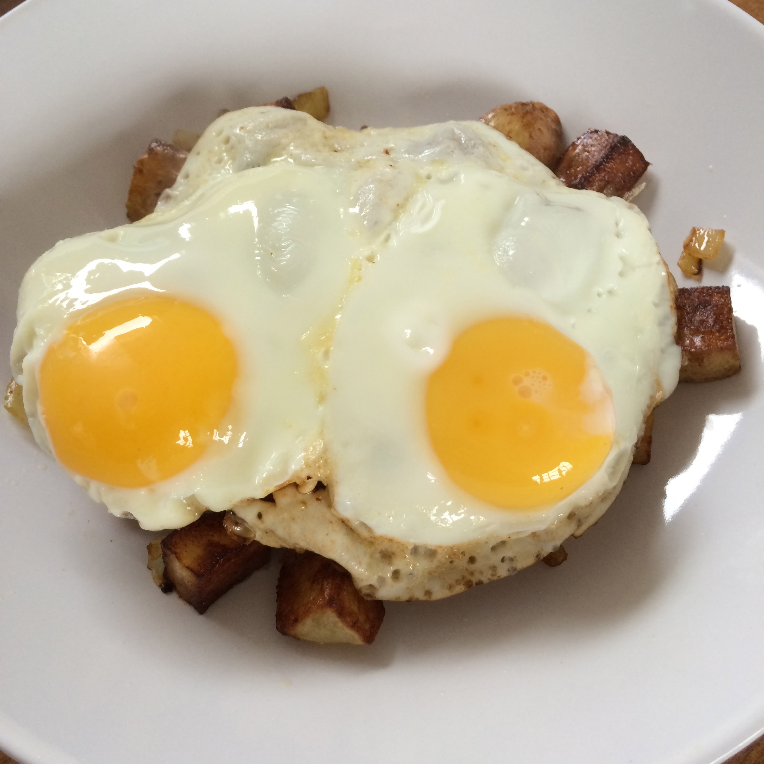 These are the eggs that I ate (with some fried potatoes) before interviewing Martin.