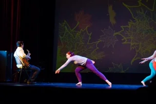 John Lee performs with dancers in Sylvana Christohper's Harvest Moon . Photos and videos in this post by Rob Cannon .