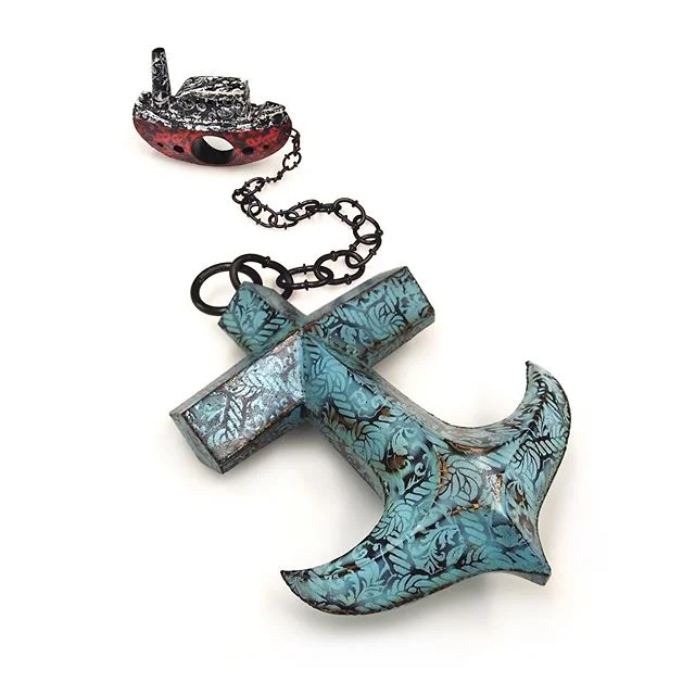 Adrift, 2019, champlev&eacute; enamel on steel
.
.
.
#ring #artjewelry #artjewellery #contemporaryjewellery #contemporaryjewelry #steeljewelry #enamel #tesmember #snagmember #iupjewelry #🚢#⚓️